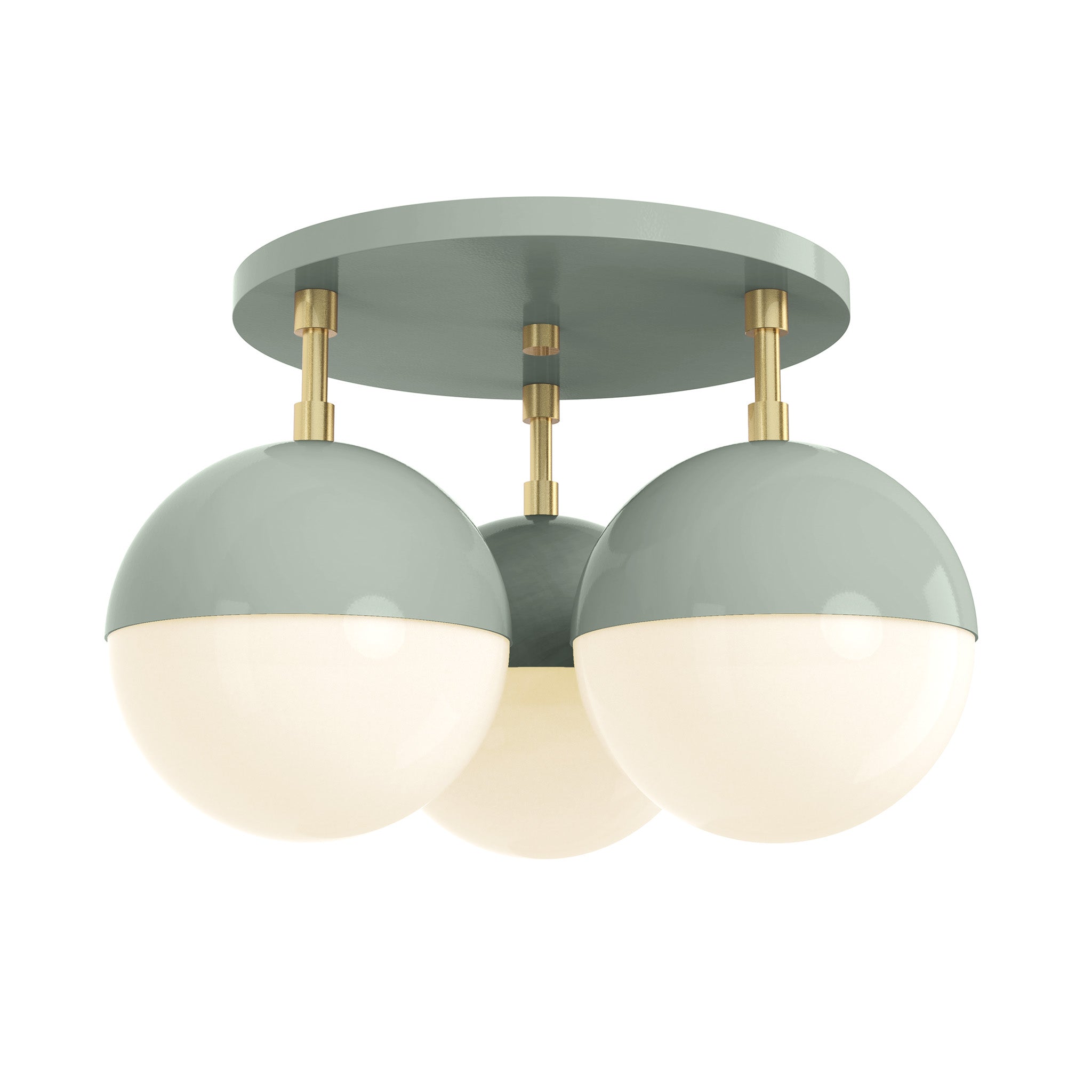 brass spa color ballsy flush mount dutton brown lighting