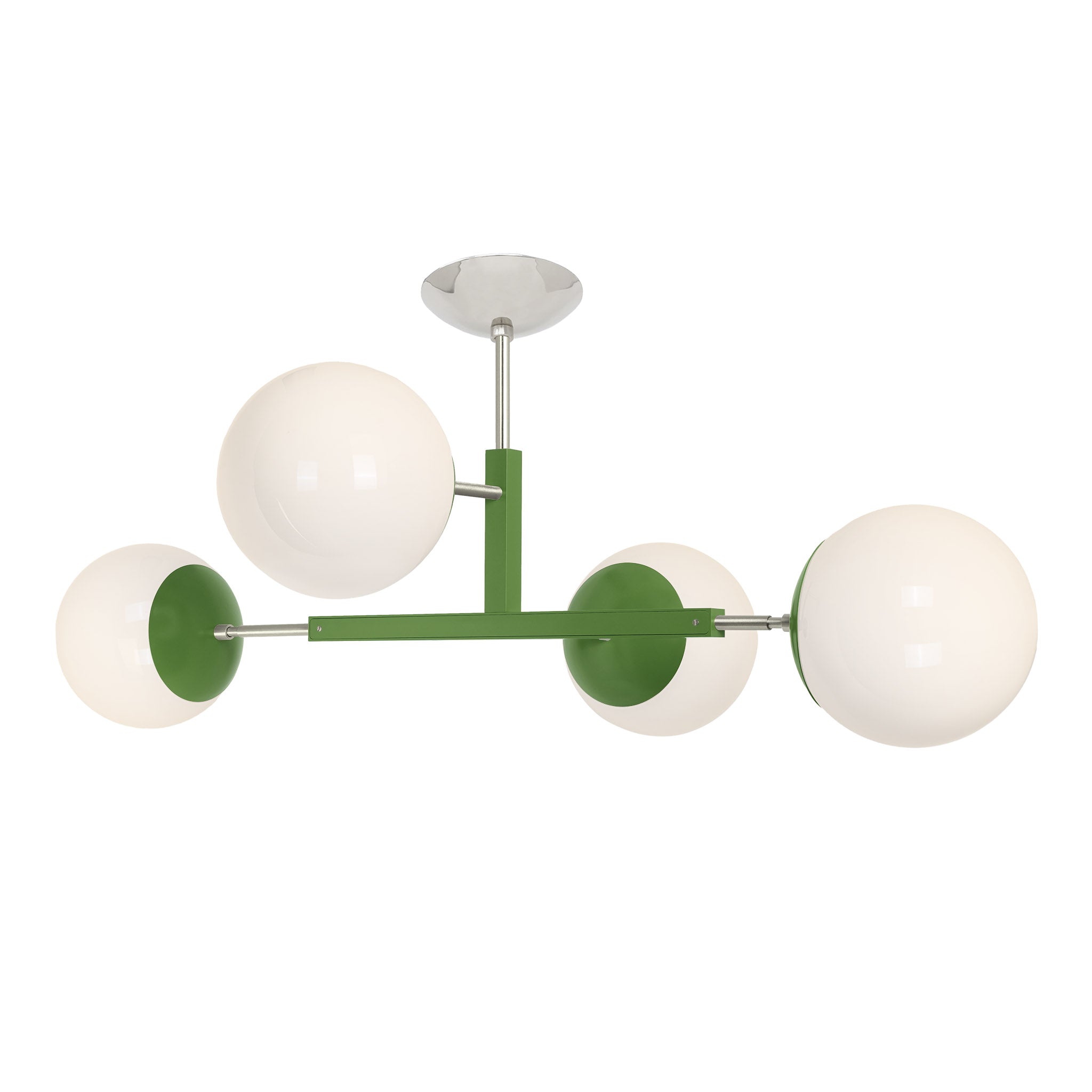 Nickel and lagoon color Big Status flush mount Dutton Brown lighting