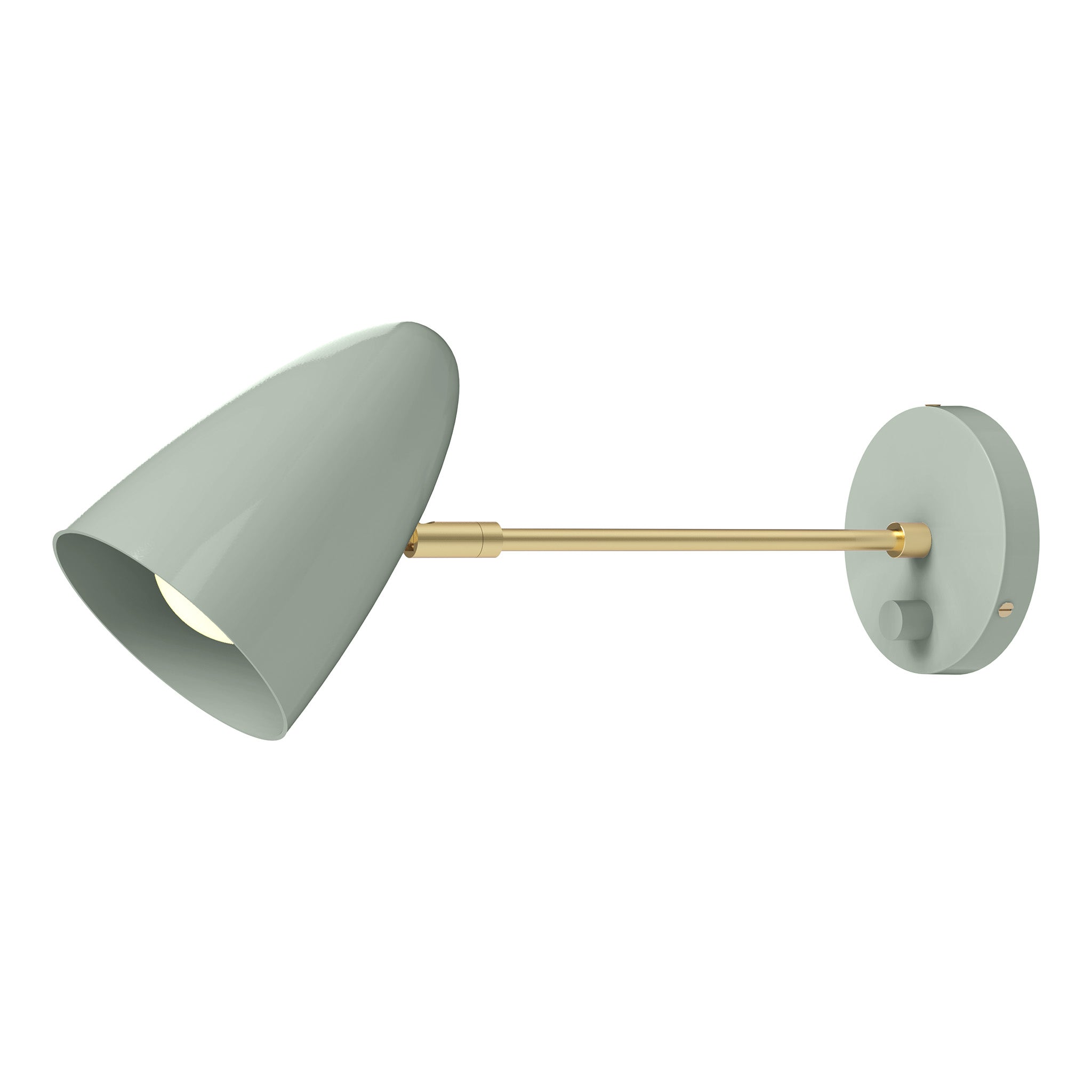 brass spa color boom sconce - 10" arm dutton brown lighting