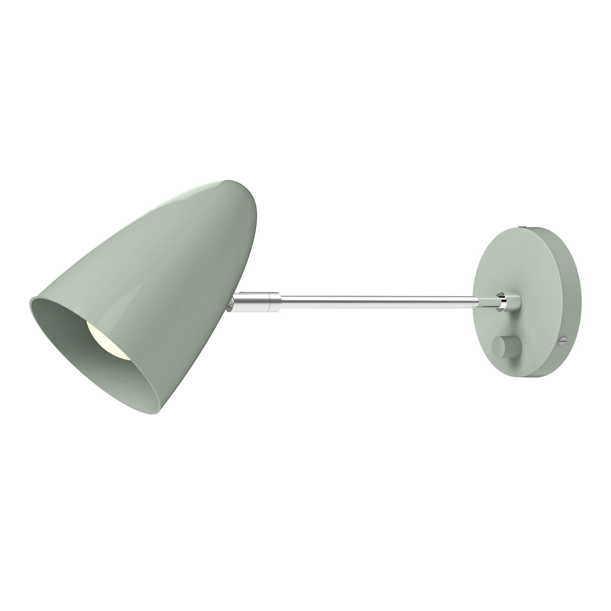 nickel spa color boom sconce - 10" arm dutton brown lighting