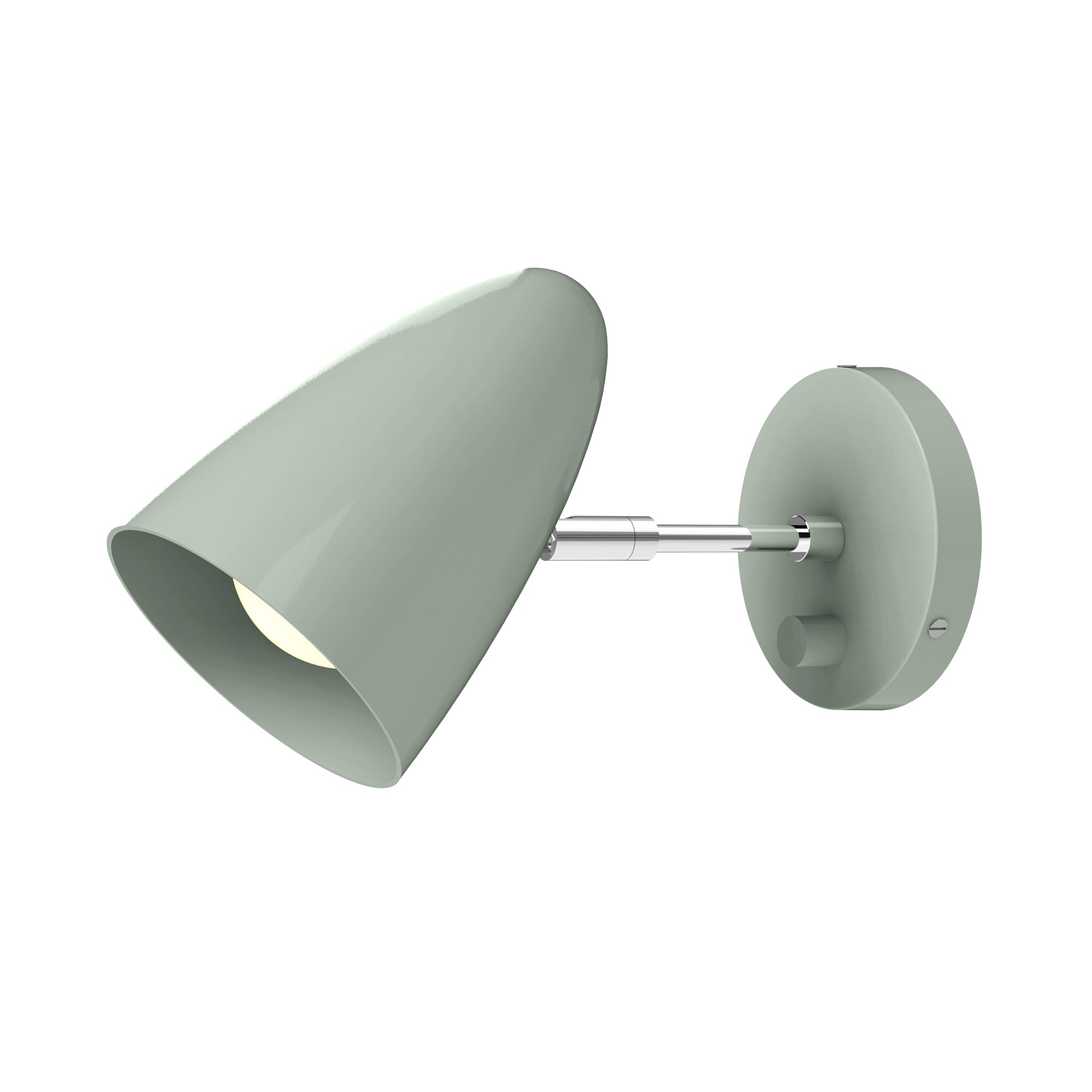 nickel spa color boom sconce - 3" arm dutton brown lighting