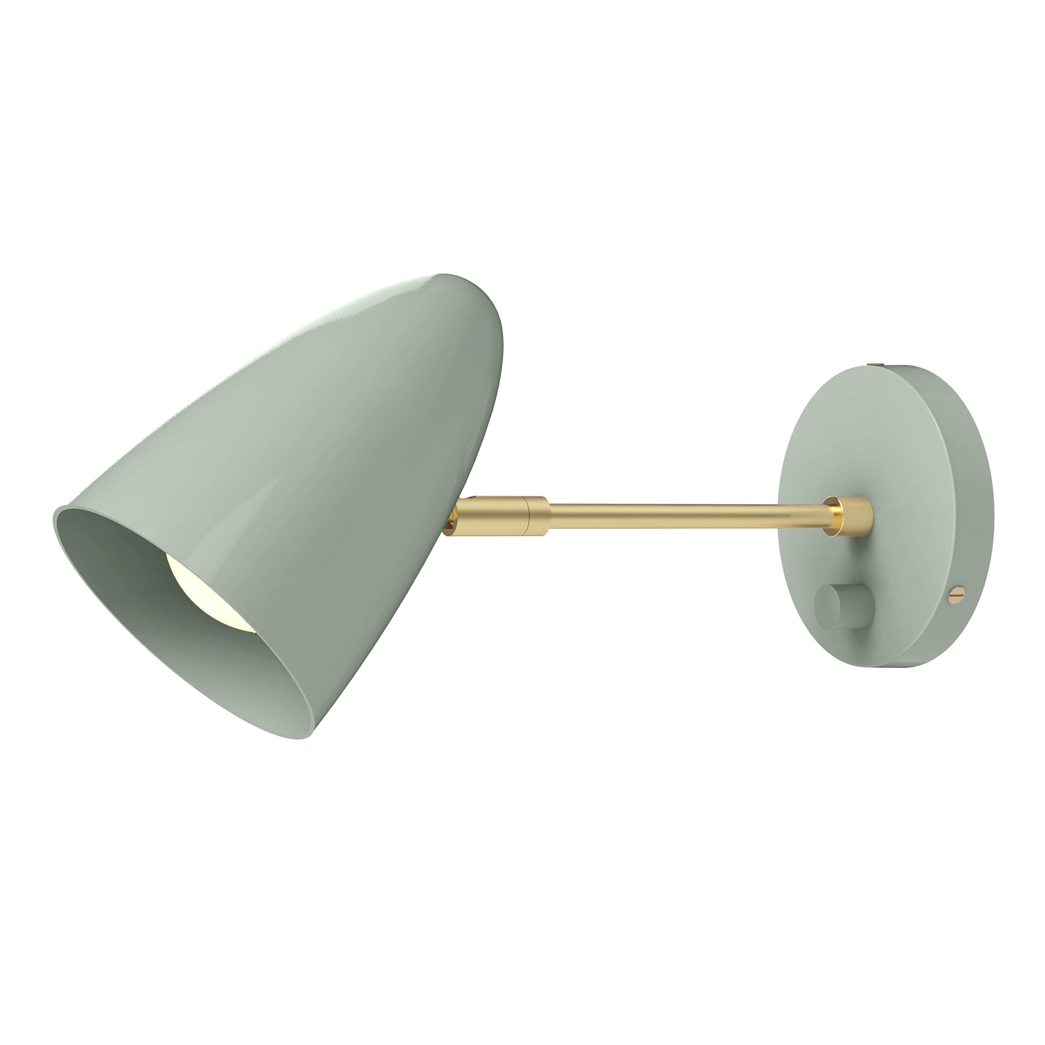 brass spa color boom sconce - 6" arm dutton brown lighting