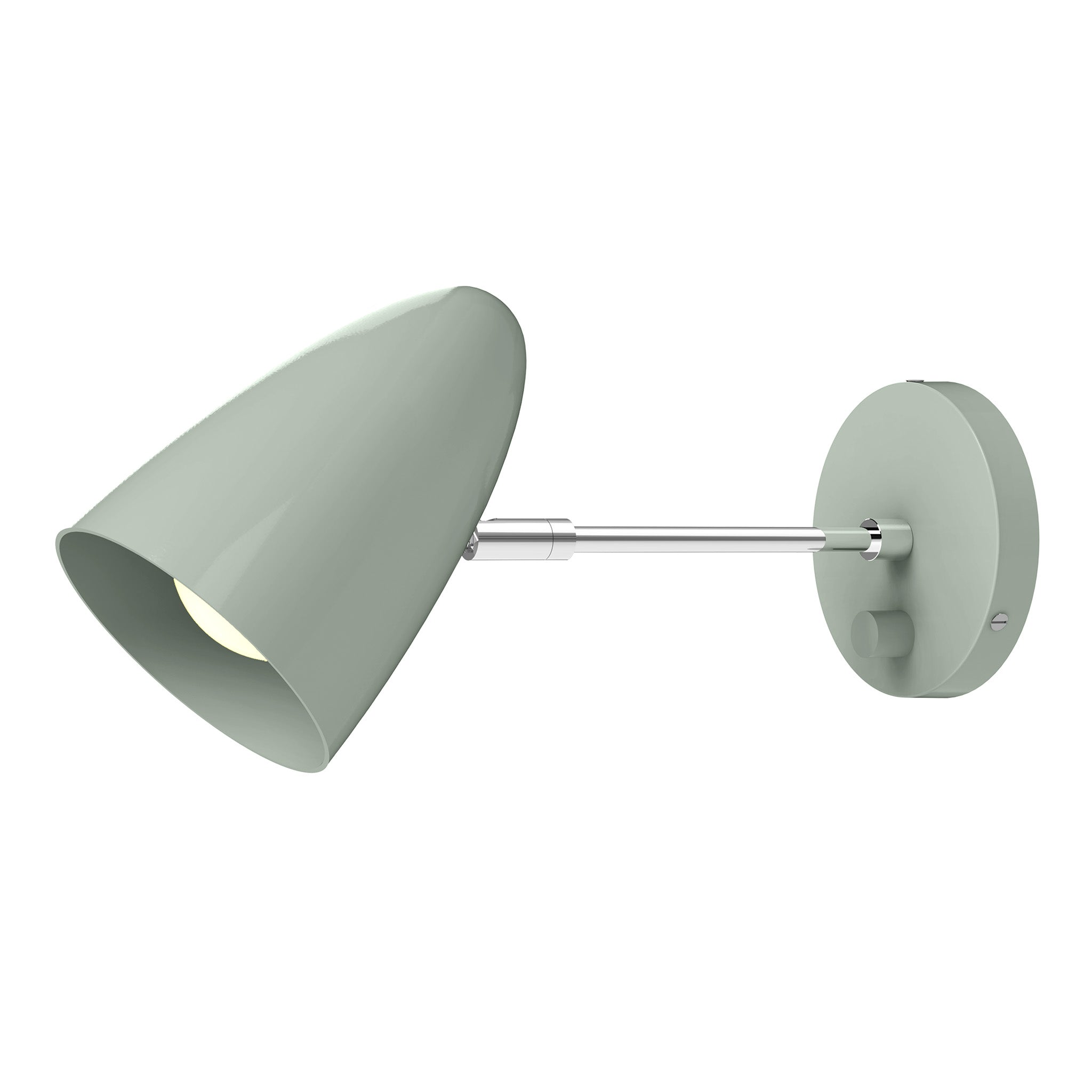 nickel spa color boom sconce - 6" arm dutton brown lighting
