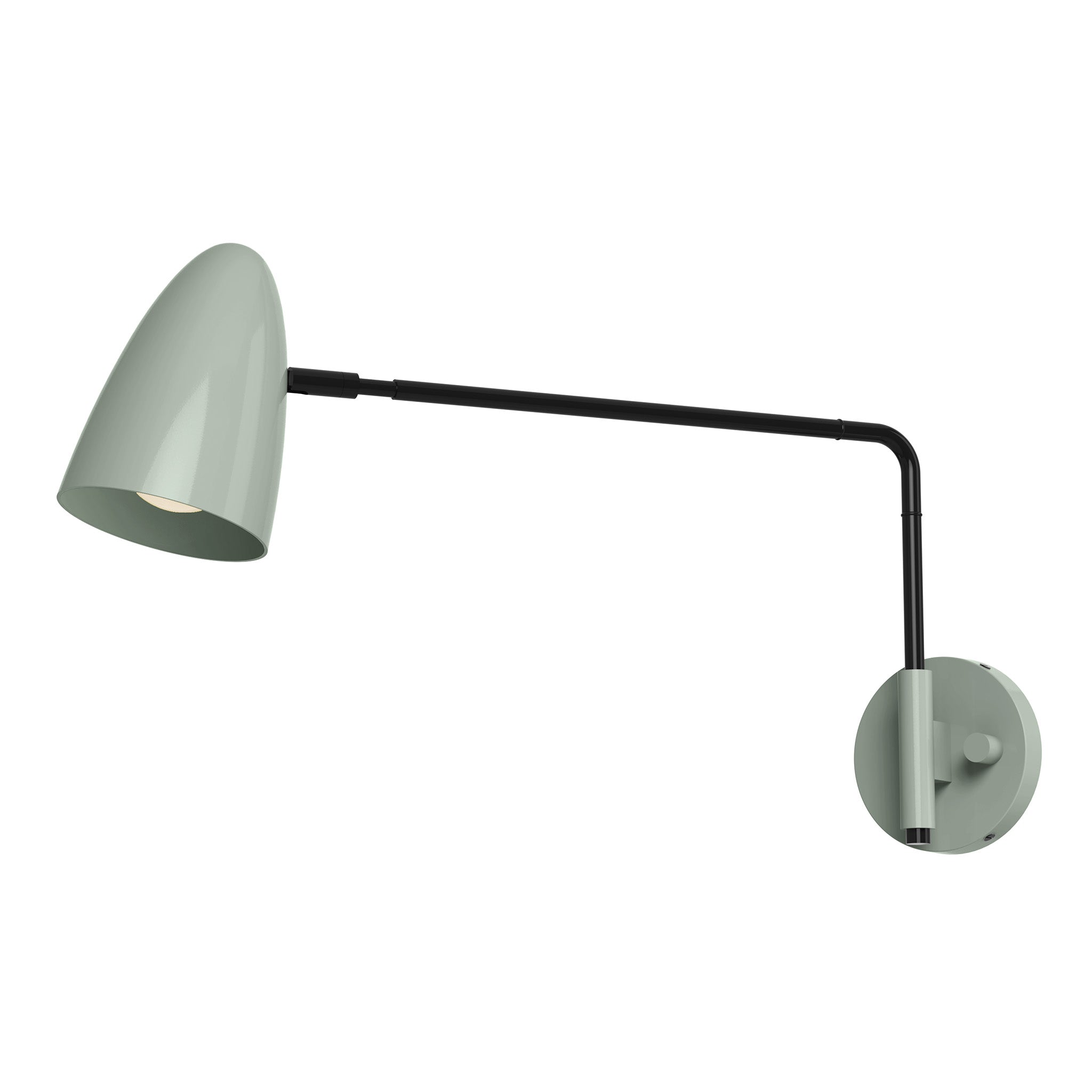 black spa color boom swing arm sconce - 17" arm dutton brown lighting