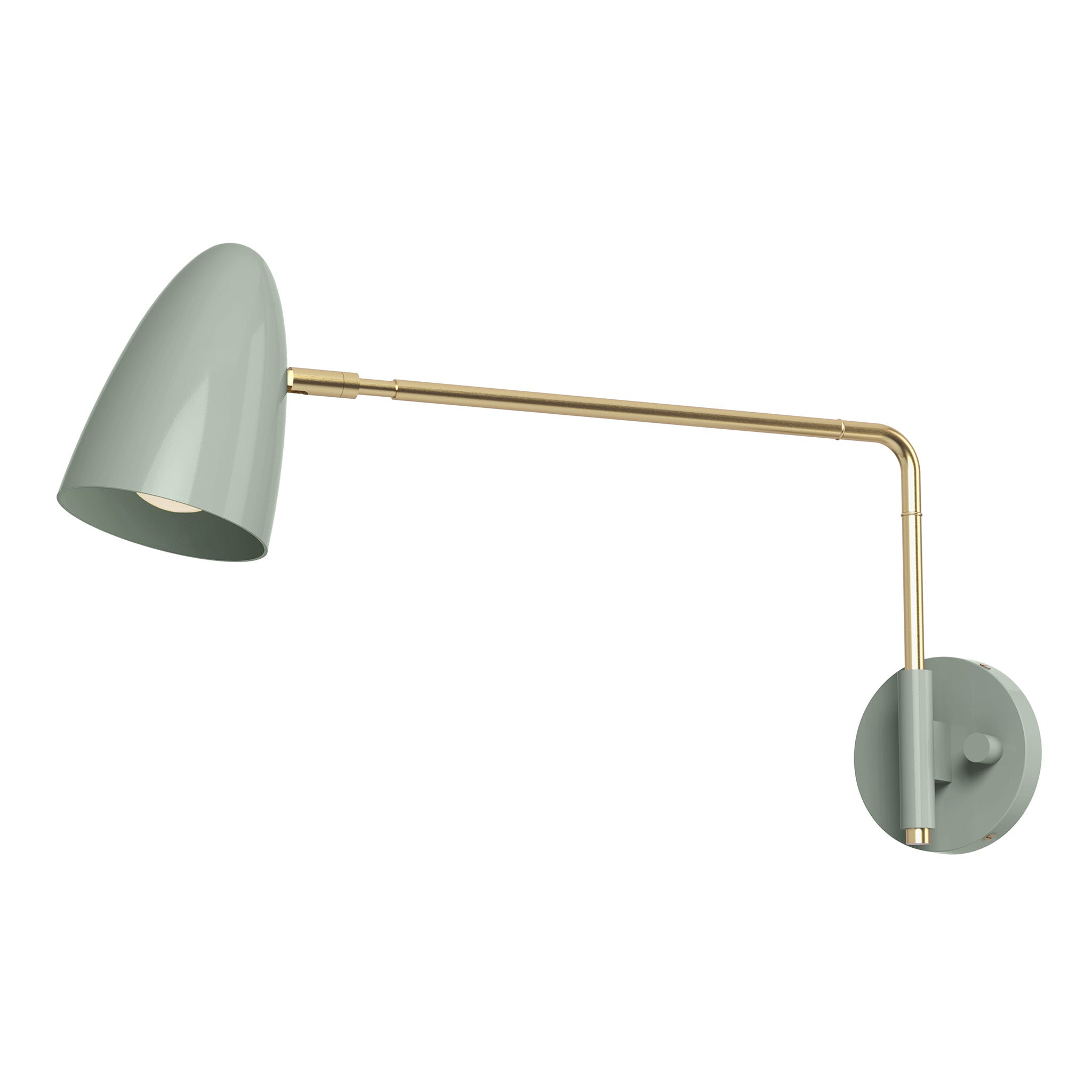 brass spa color boom swing arm sconce - 17" arm dutton brown lighting