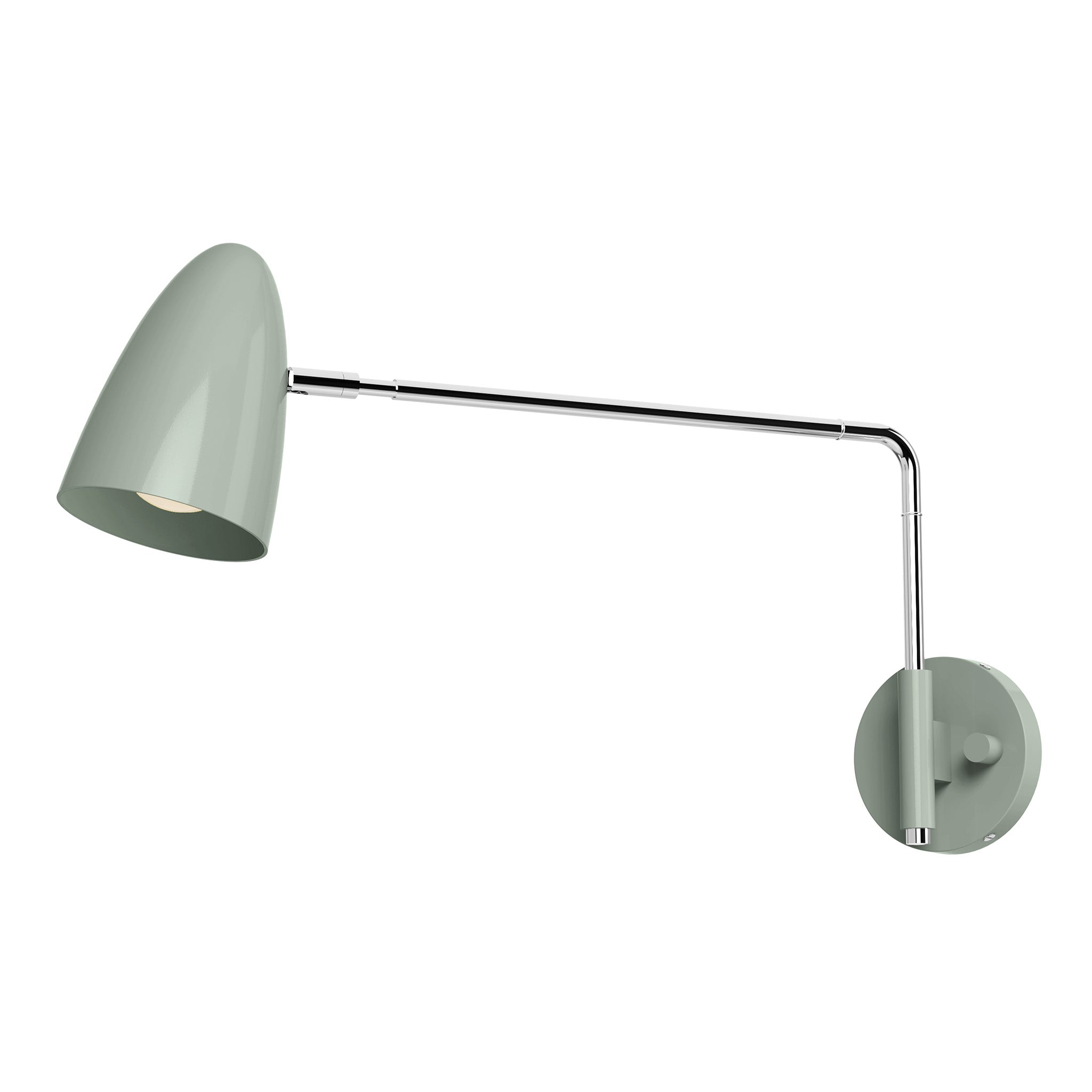 nickel spa color boom swing arm sconce - 17" arm dutton brown lighting