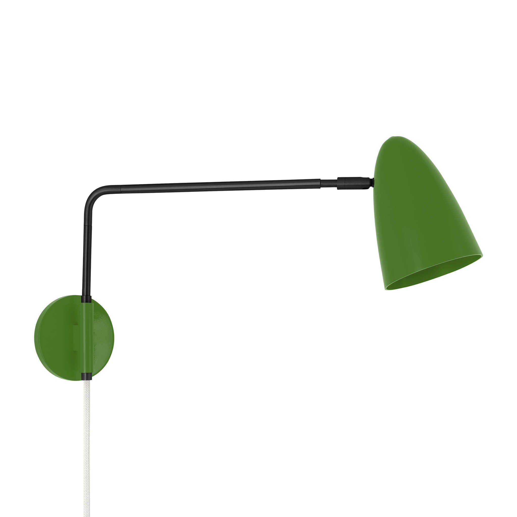 Black and python green color Boom Swing Arm plug-in sconce Dutton Brown lighting