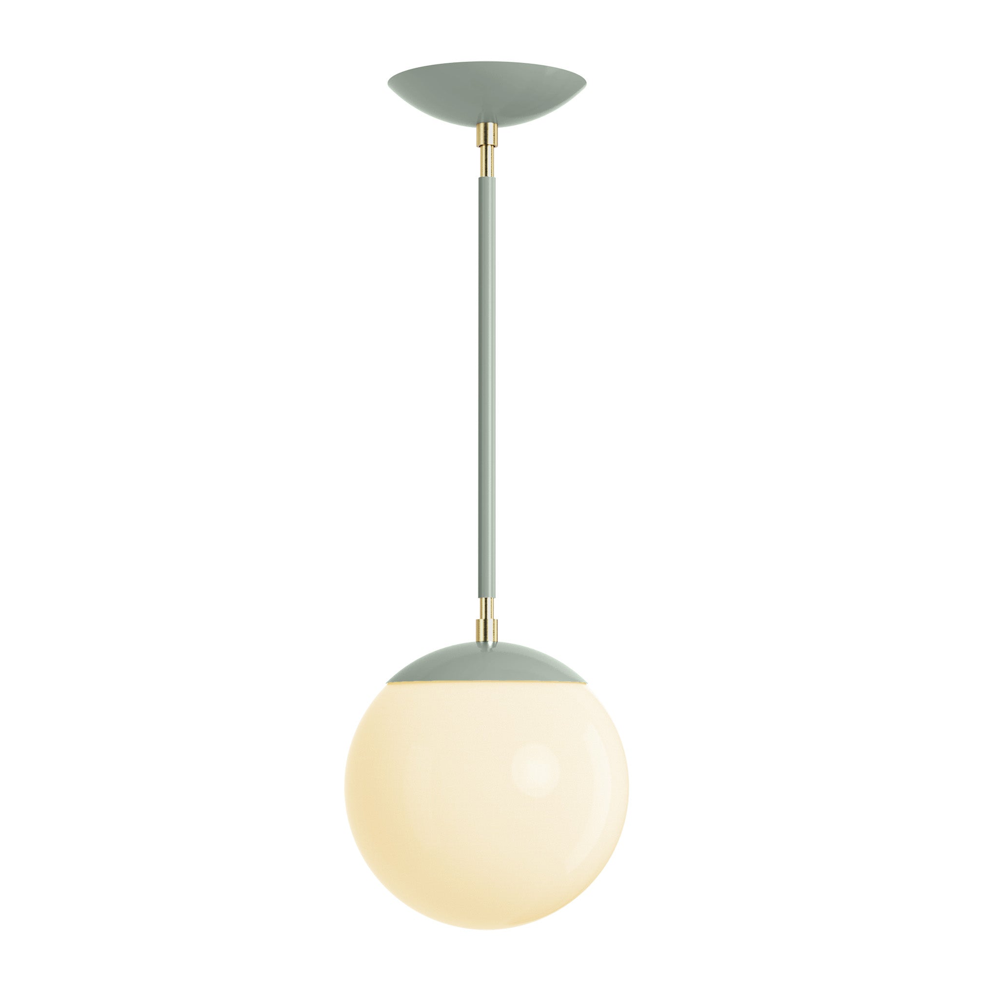 Brass and spa cap globe pendant 8" dutton brown lighting