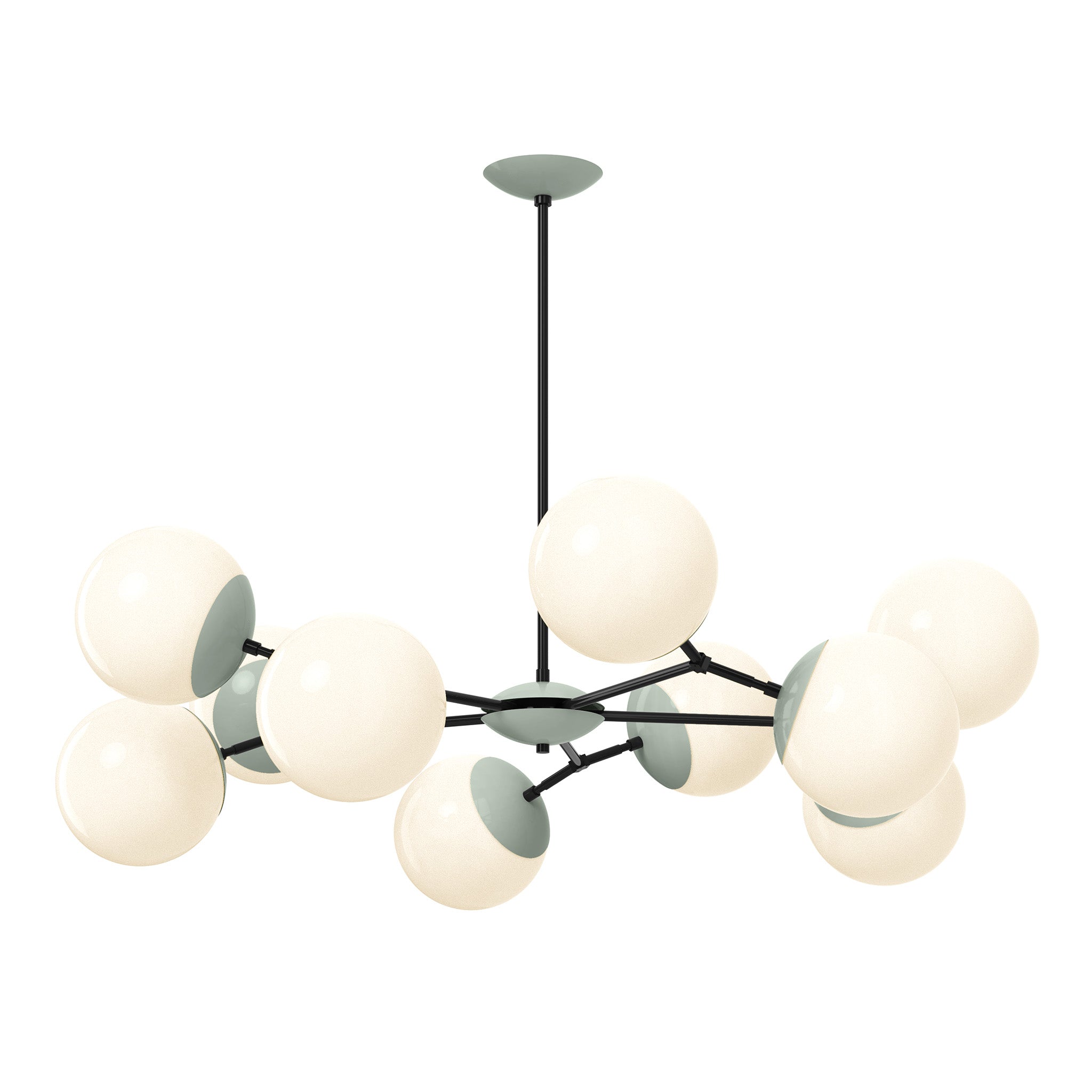 black spa color crown chandelier 46" dutton brown lighting