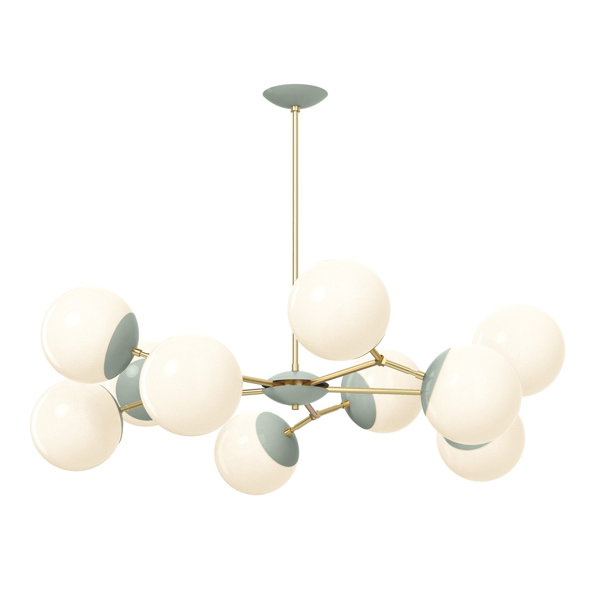 brass spa color crown chandelier 46" dutton brown lighting