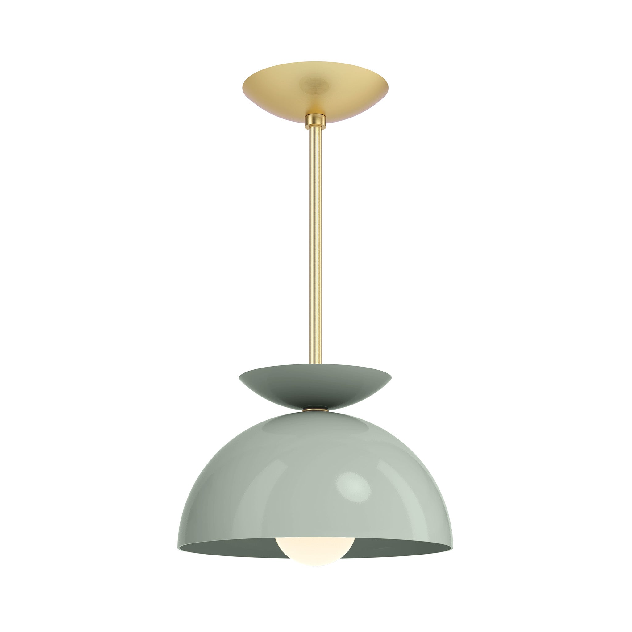 brass spa color echo pendant 10" dutton brown lighting