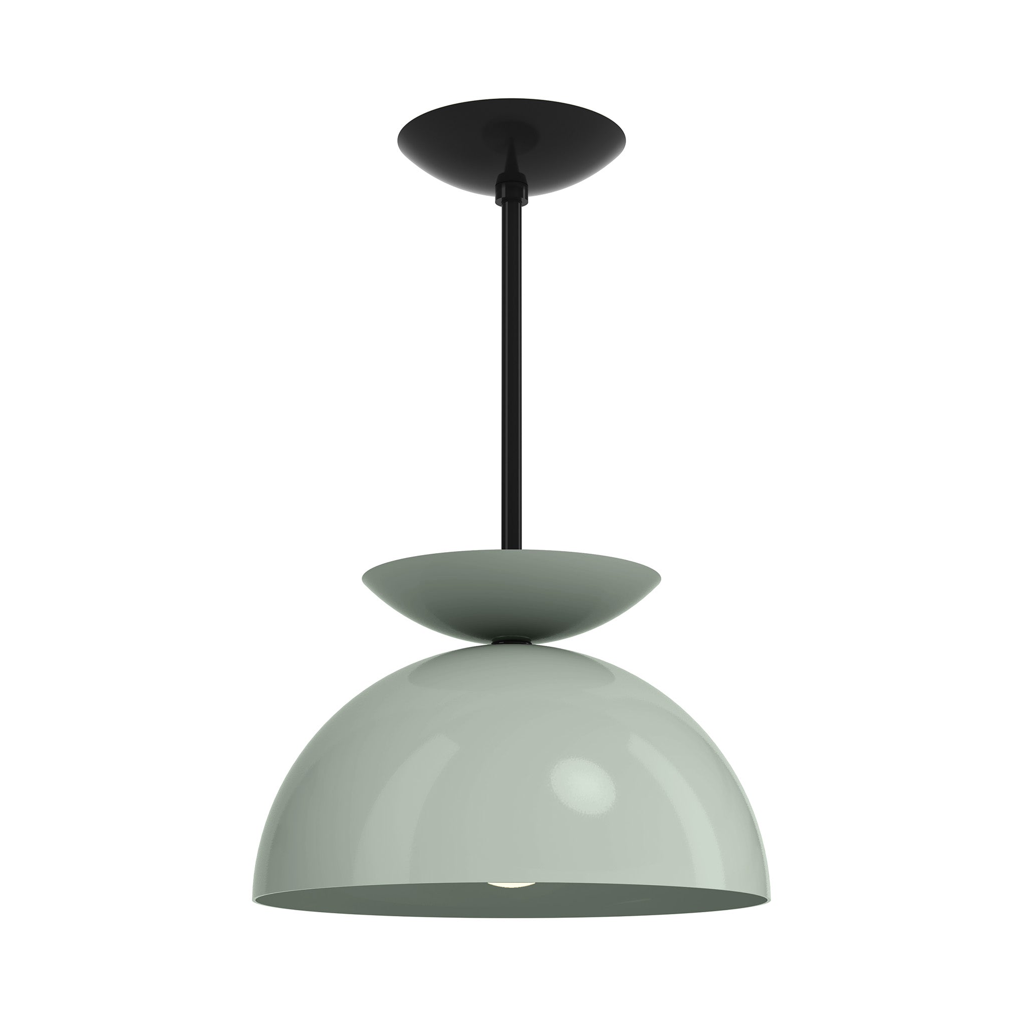 Black and spa color Echo pendant 12" Dutton Brown lighting