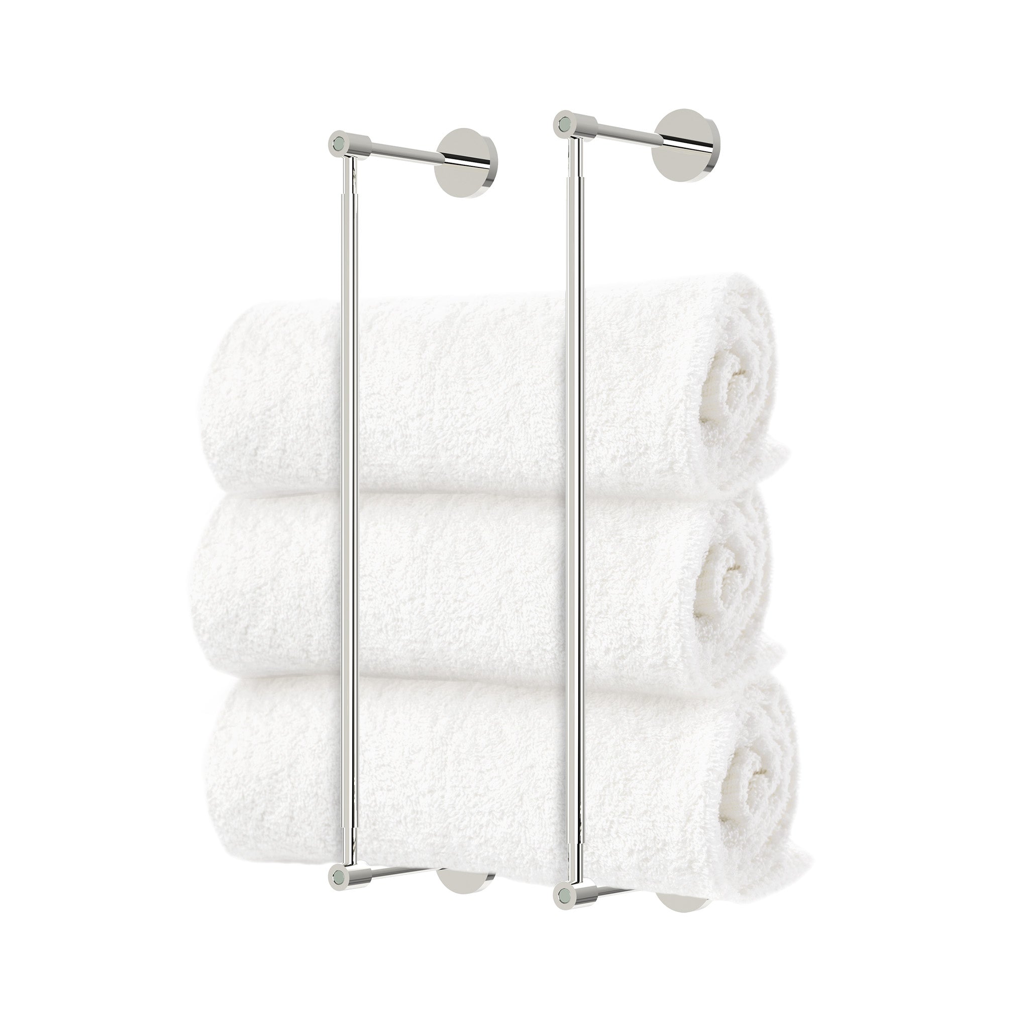 Nickel and spa head towel rack 18 inch dutton brown hardware