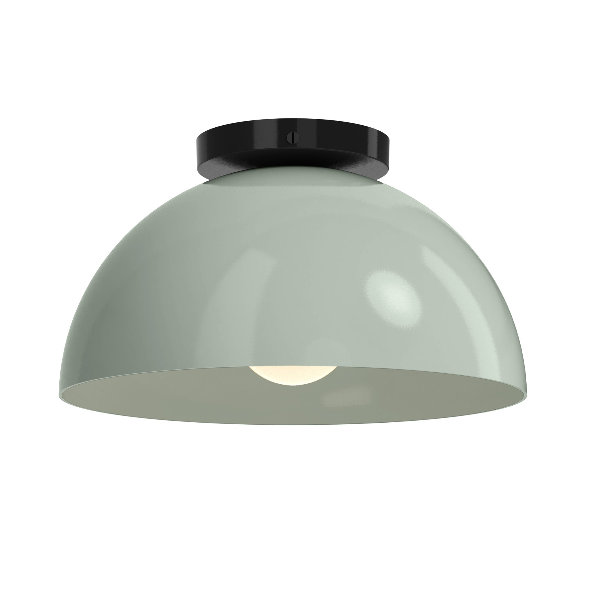 Black and spa color Hemi flush mount 12" Dutton Brown lighting