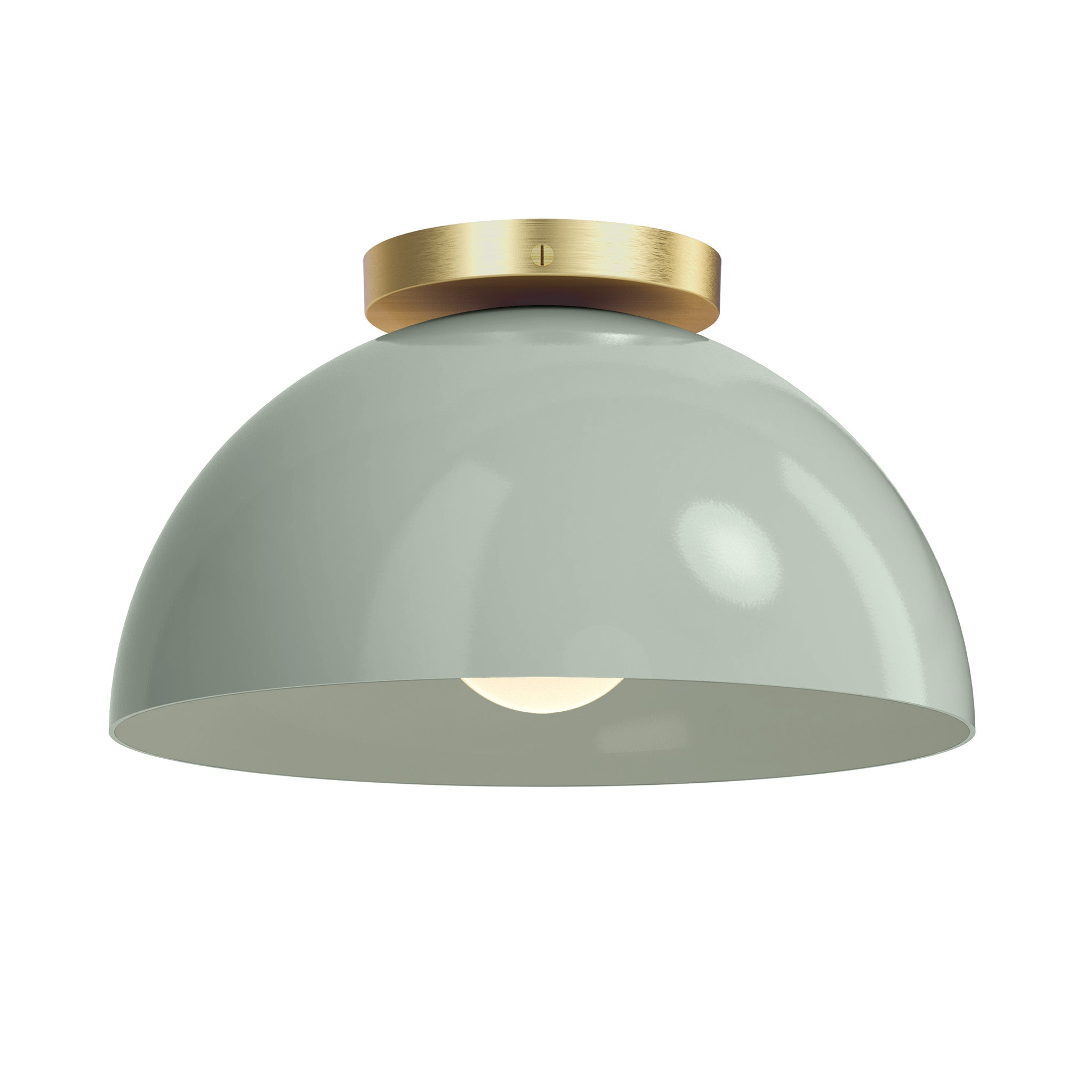 Brass and spa color Hemi flush mount 12" Dutton Brown lighting