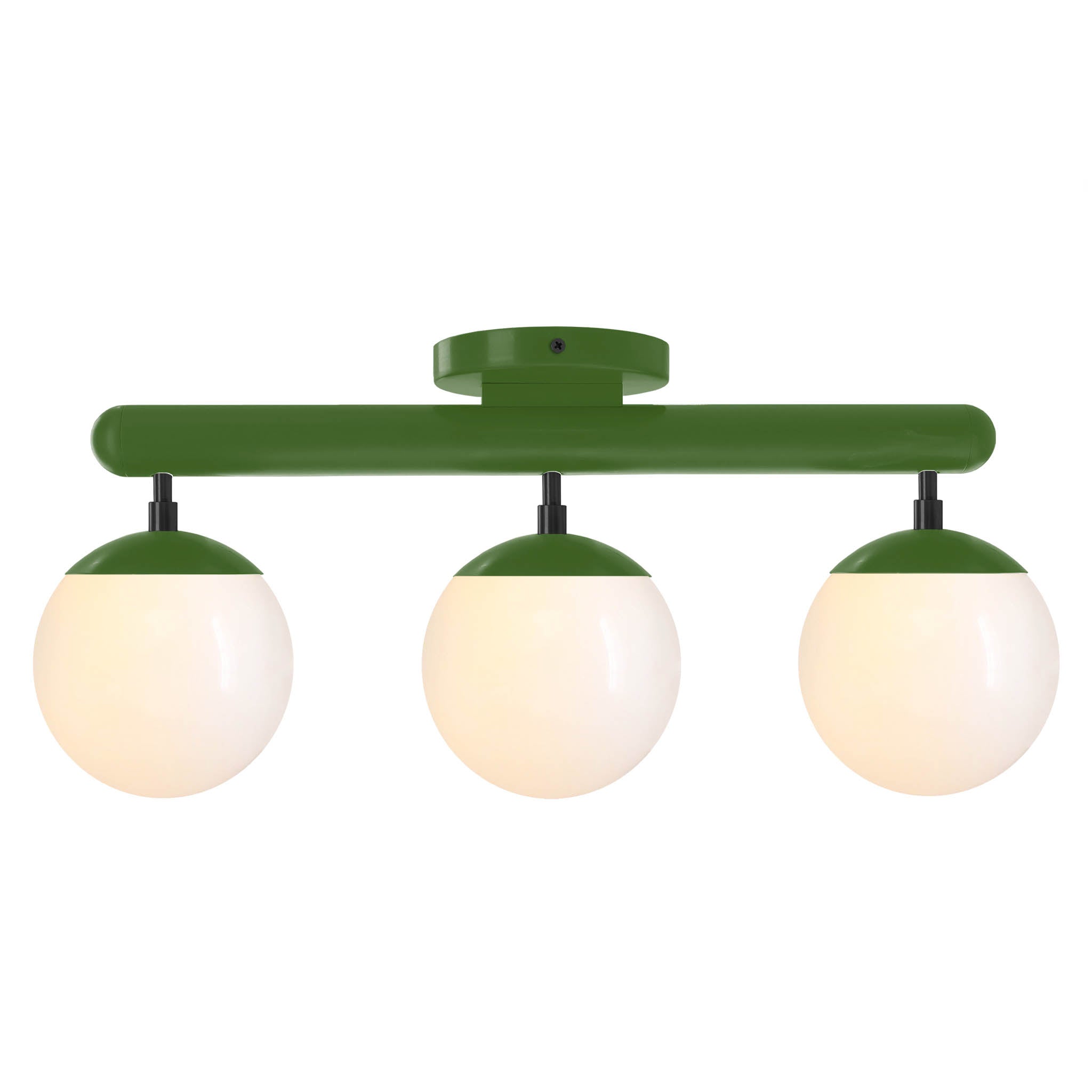 Black and python green color Icon 3 flush mount Dutton Brown lighting