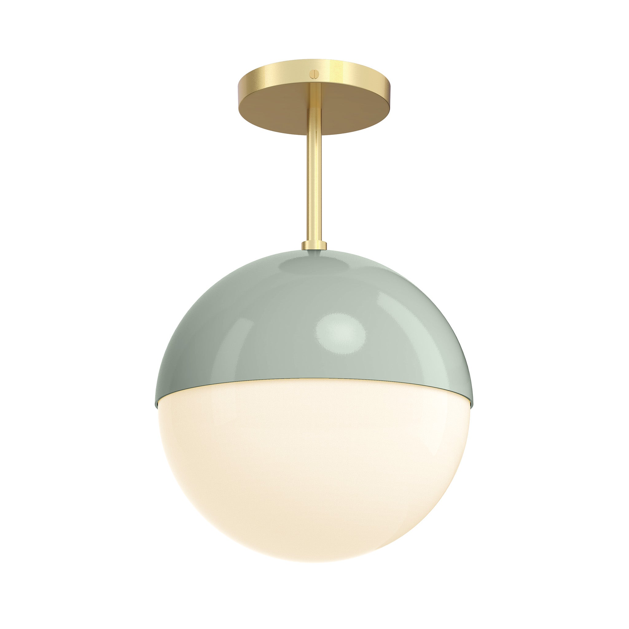 brass spa color lure flush mount 10" dutton brown lighting