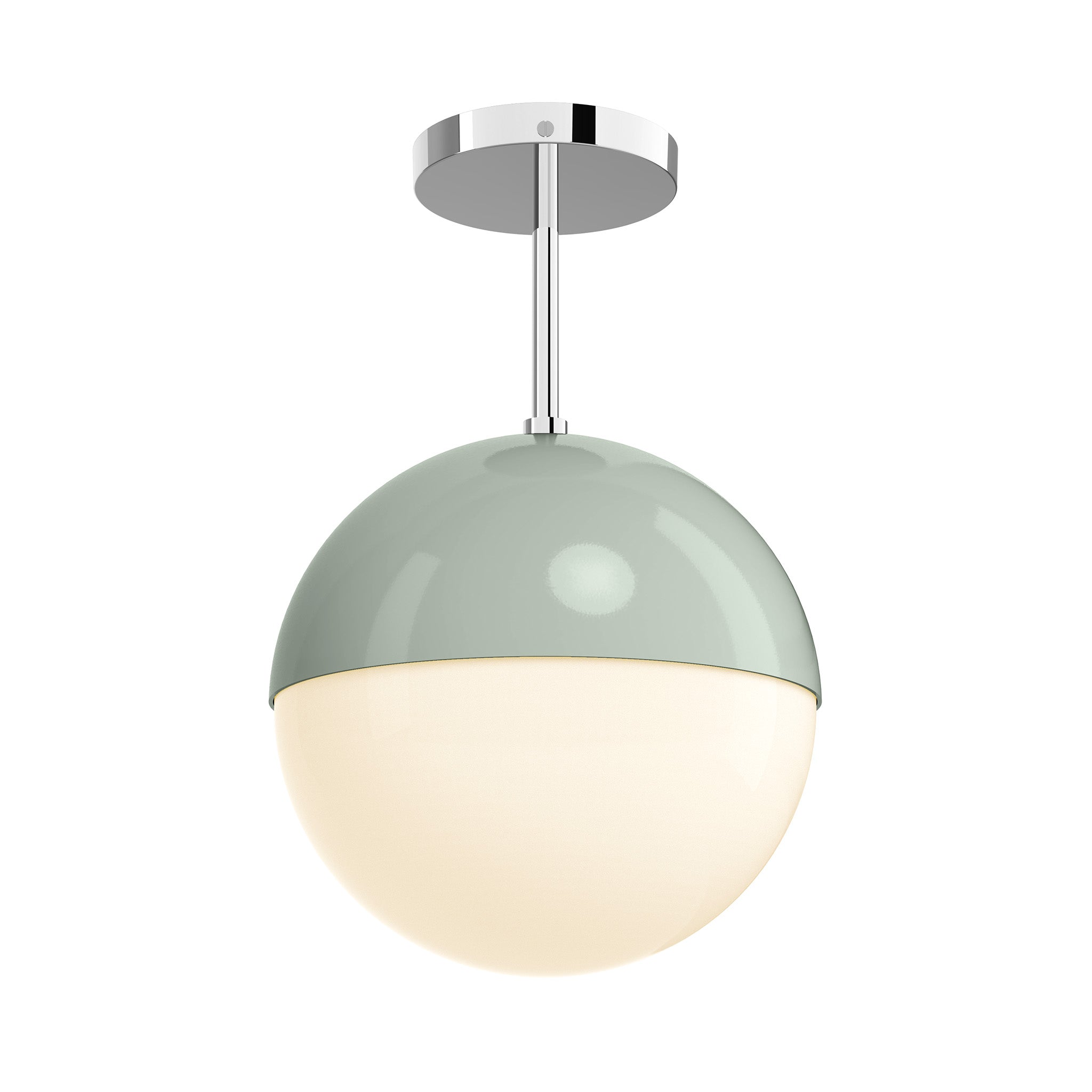 nickel spa color lure flush mount 10" dutton brown lighting