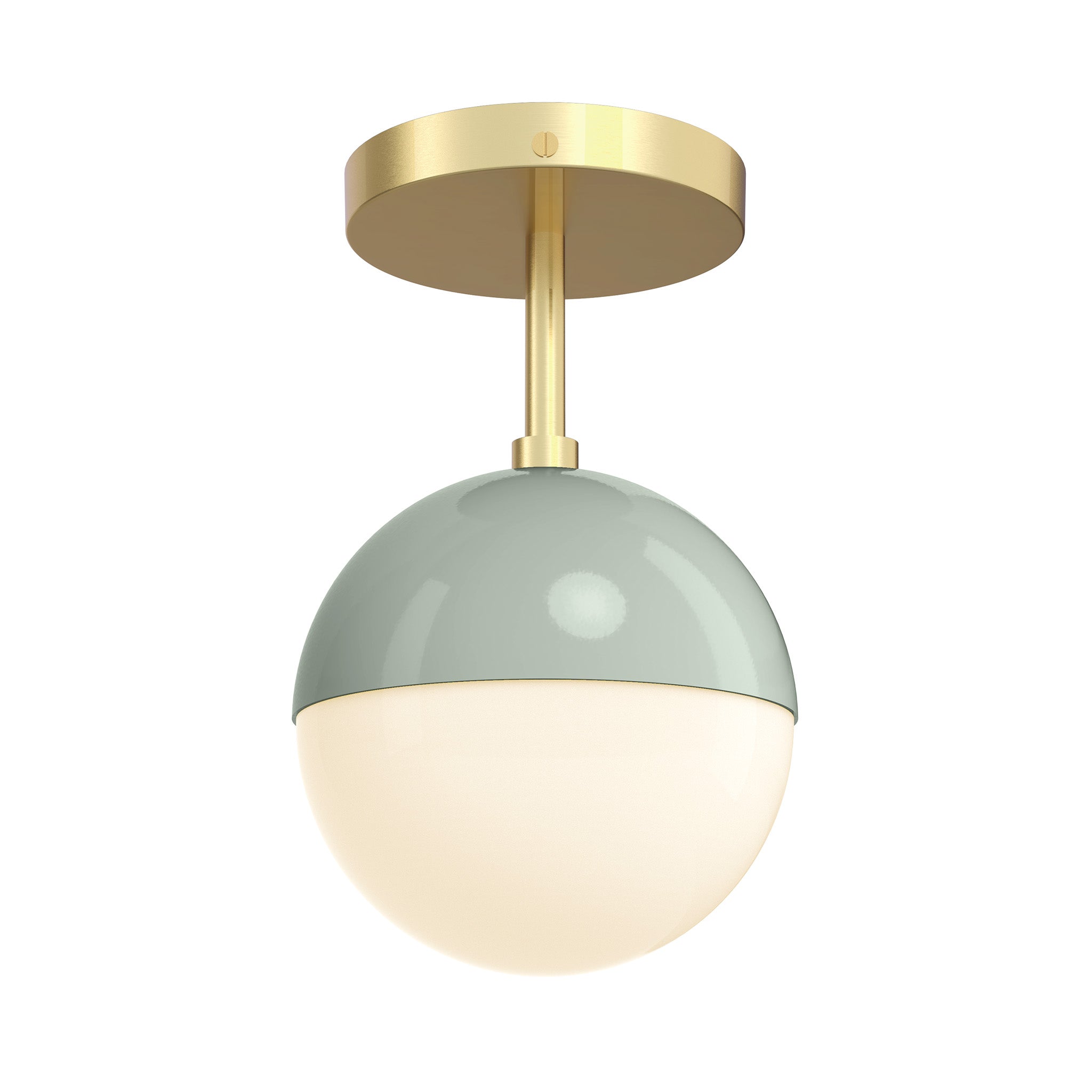brass spa color lure flush mount 6" dutton brown lighting