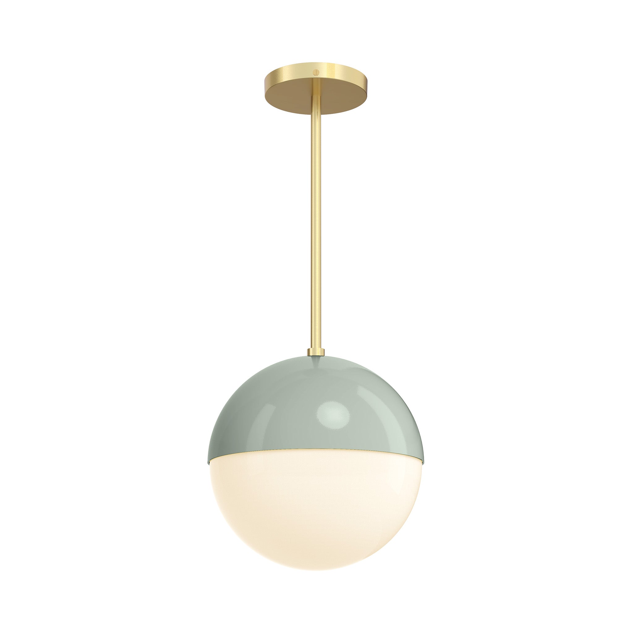 brass and spa lure globe pendant 10 inch dutton brown lighting