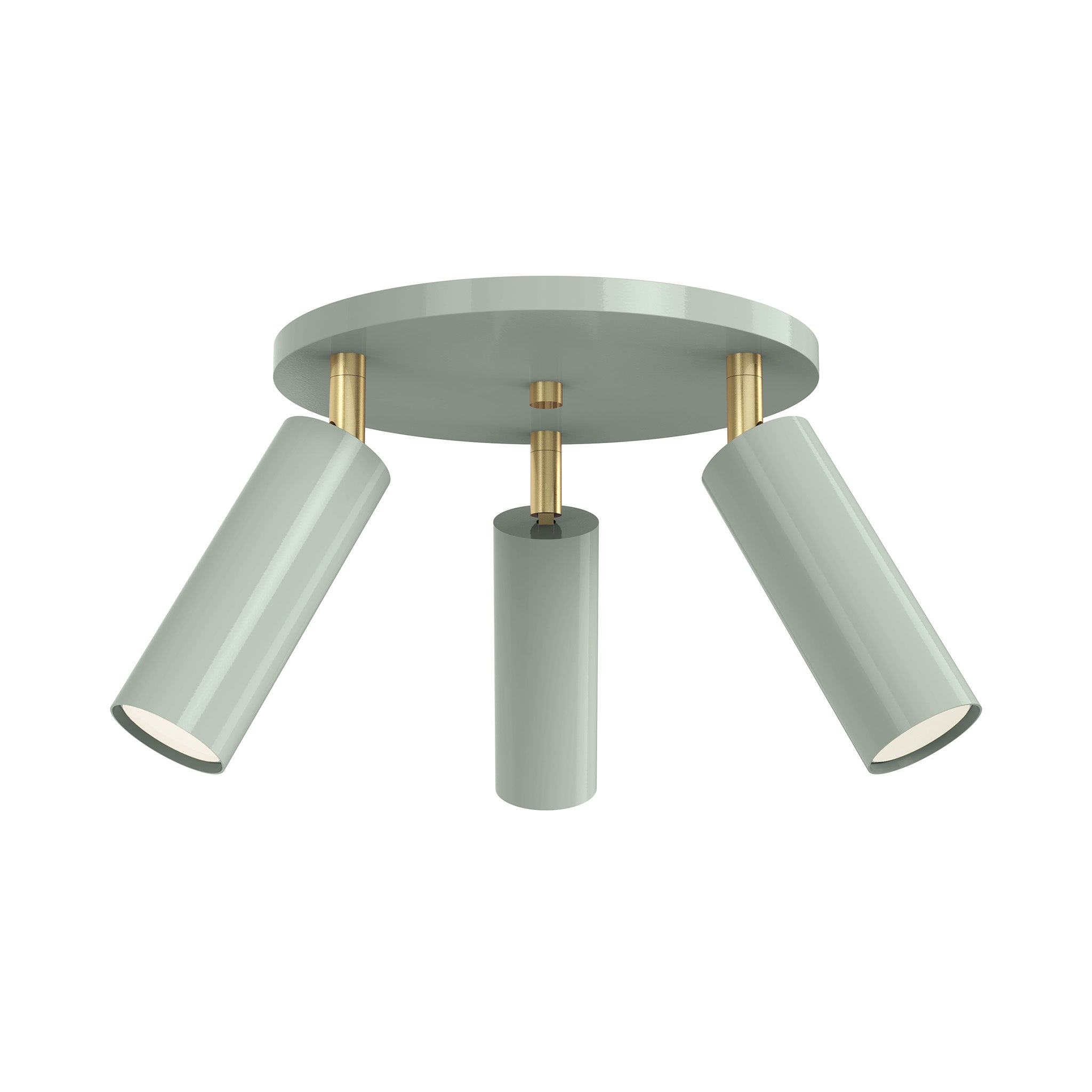 Brass and Spa green color Pose flush mount Dutton Brown lighting