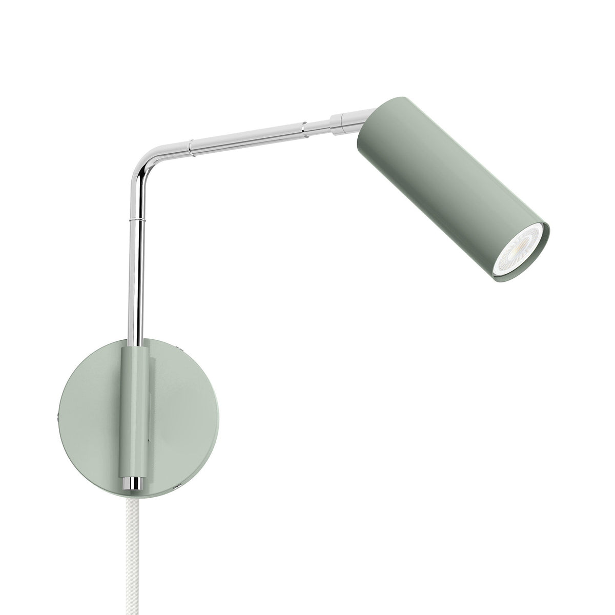 nickel spa color reader swing arm plug-in sconce - 9" arm dutton brown lighting