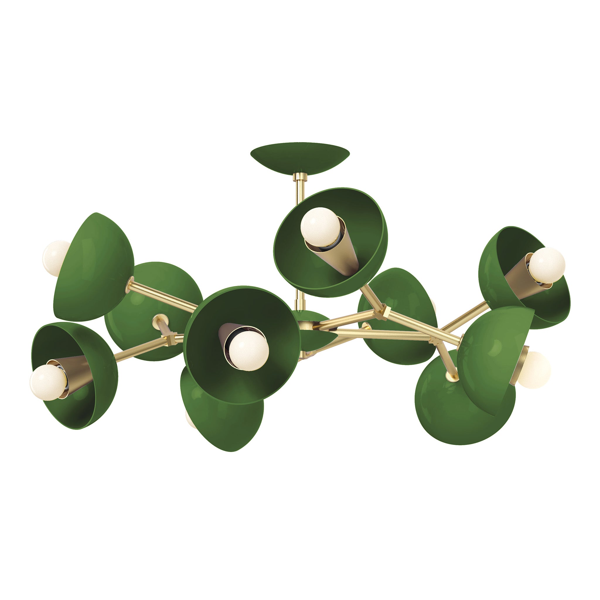 brass python green color alegria flush mount 30" dutton brown lighting