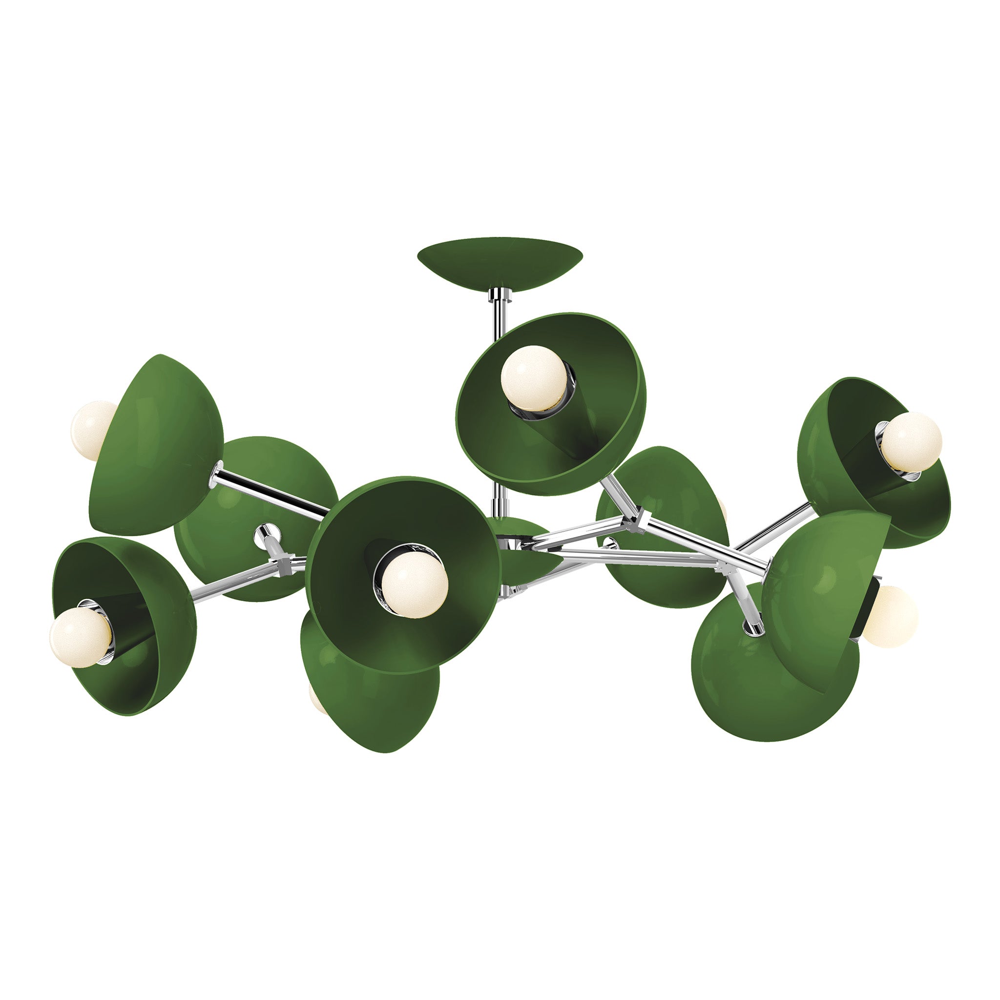 nickel python green color alegria flush mount 30" dutton brown lighting