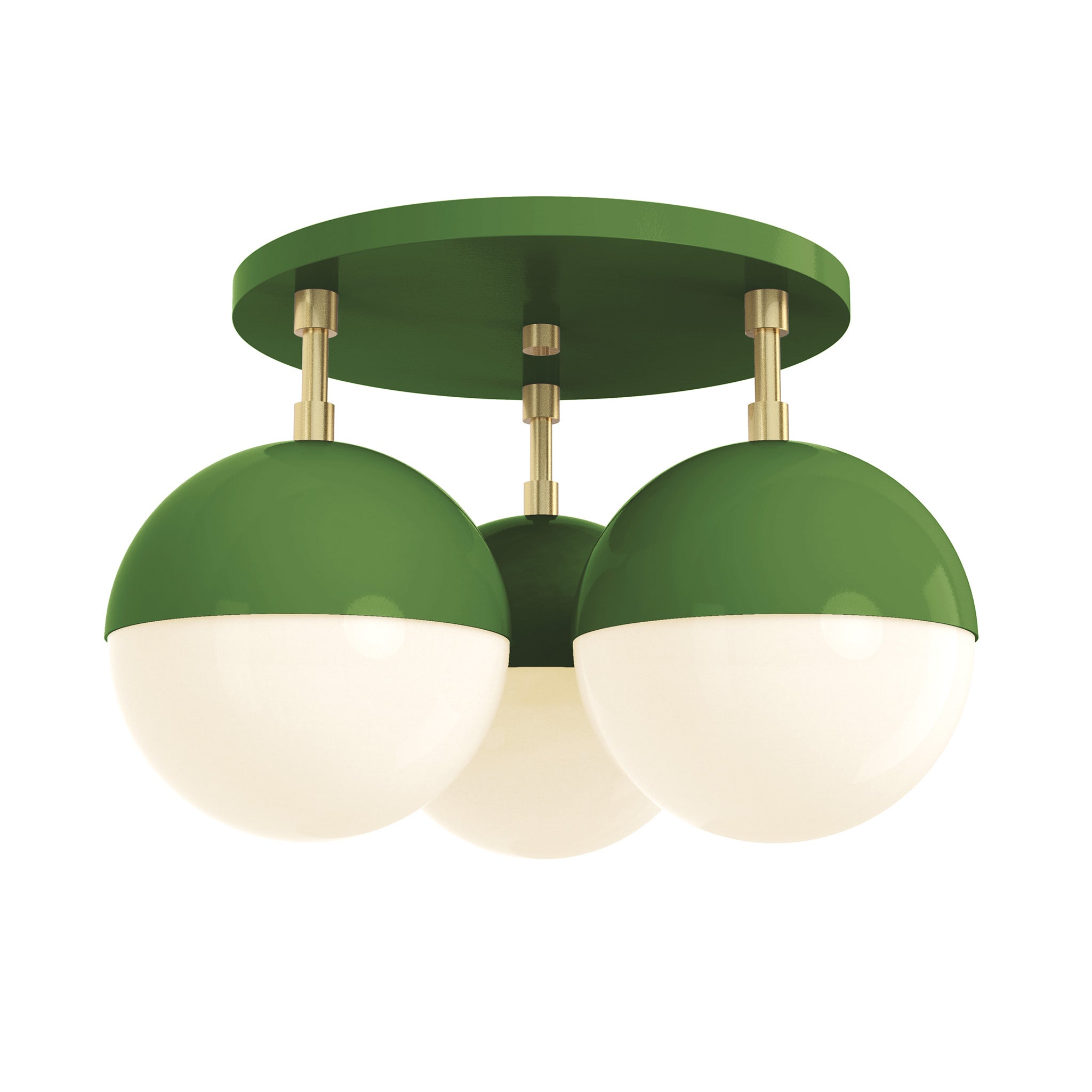 brass python green color ballsy flush mount dutton brown lighting