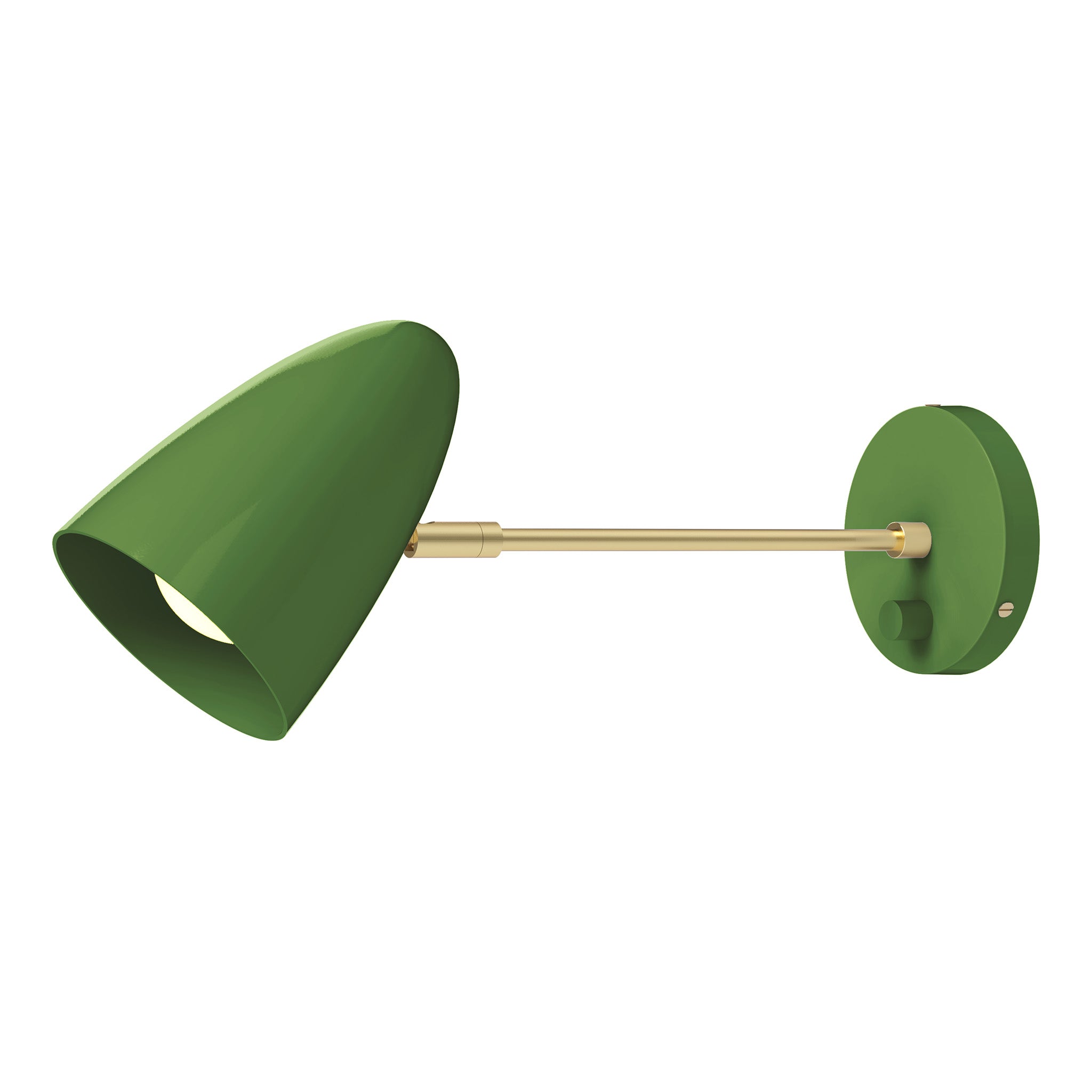 brass python green color boom sconce - 10" arm dutton brown lighting