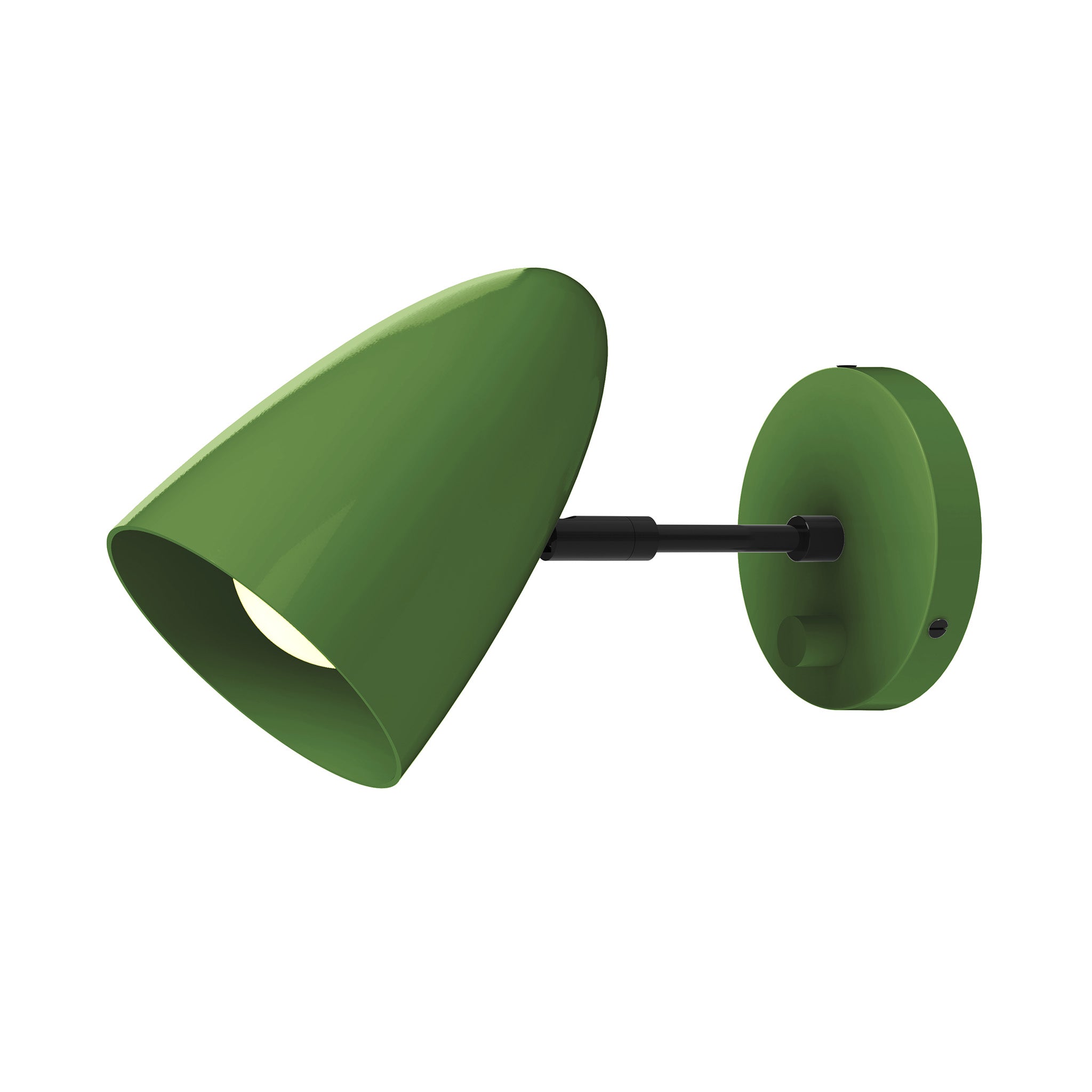 black python green color boom sconce - 3" arm dutton brown lighting