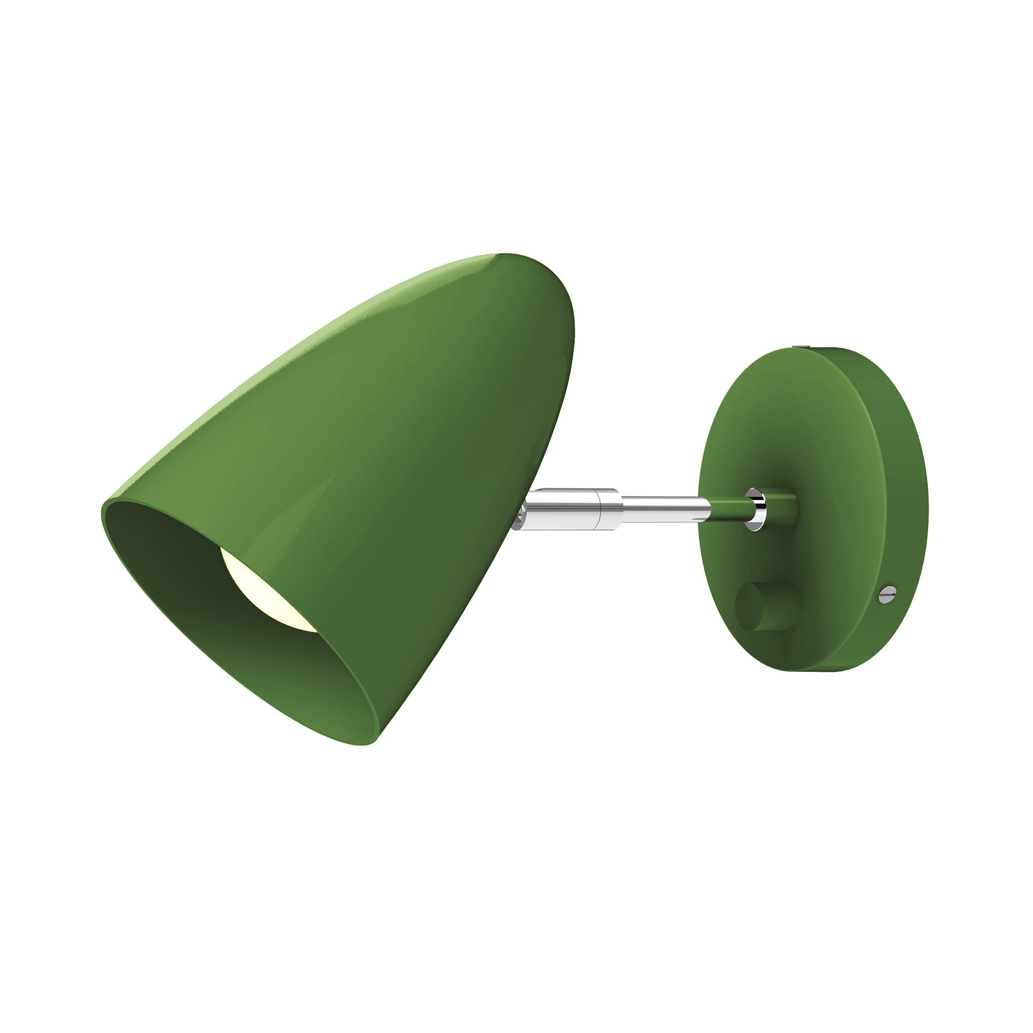 nickel python green color boom sconce - 3" arm dutton brown lighting