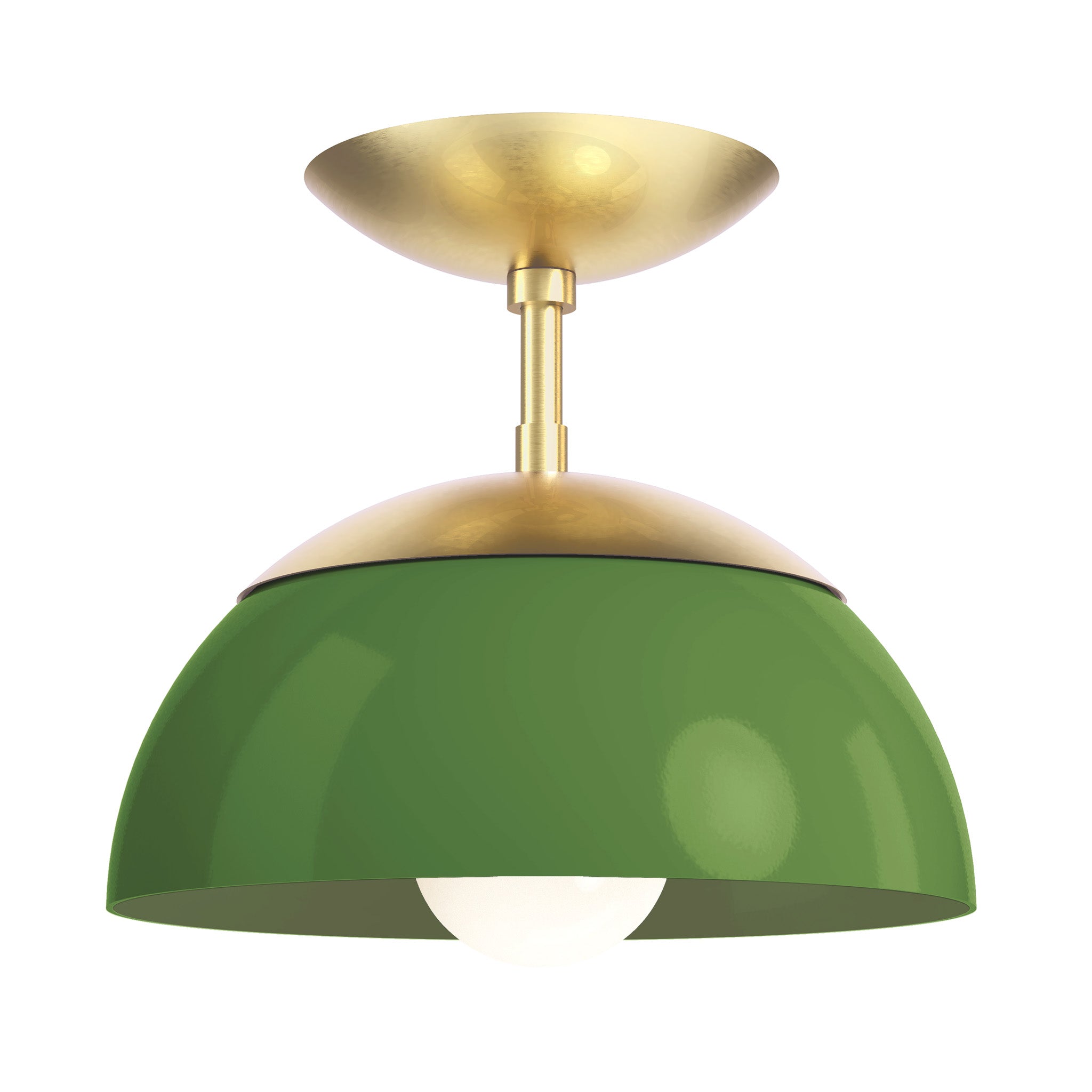 brass python green  color cadbury flush mount 10" dutton brown lighting