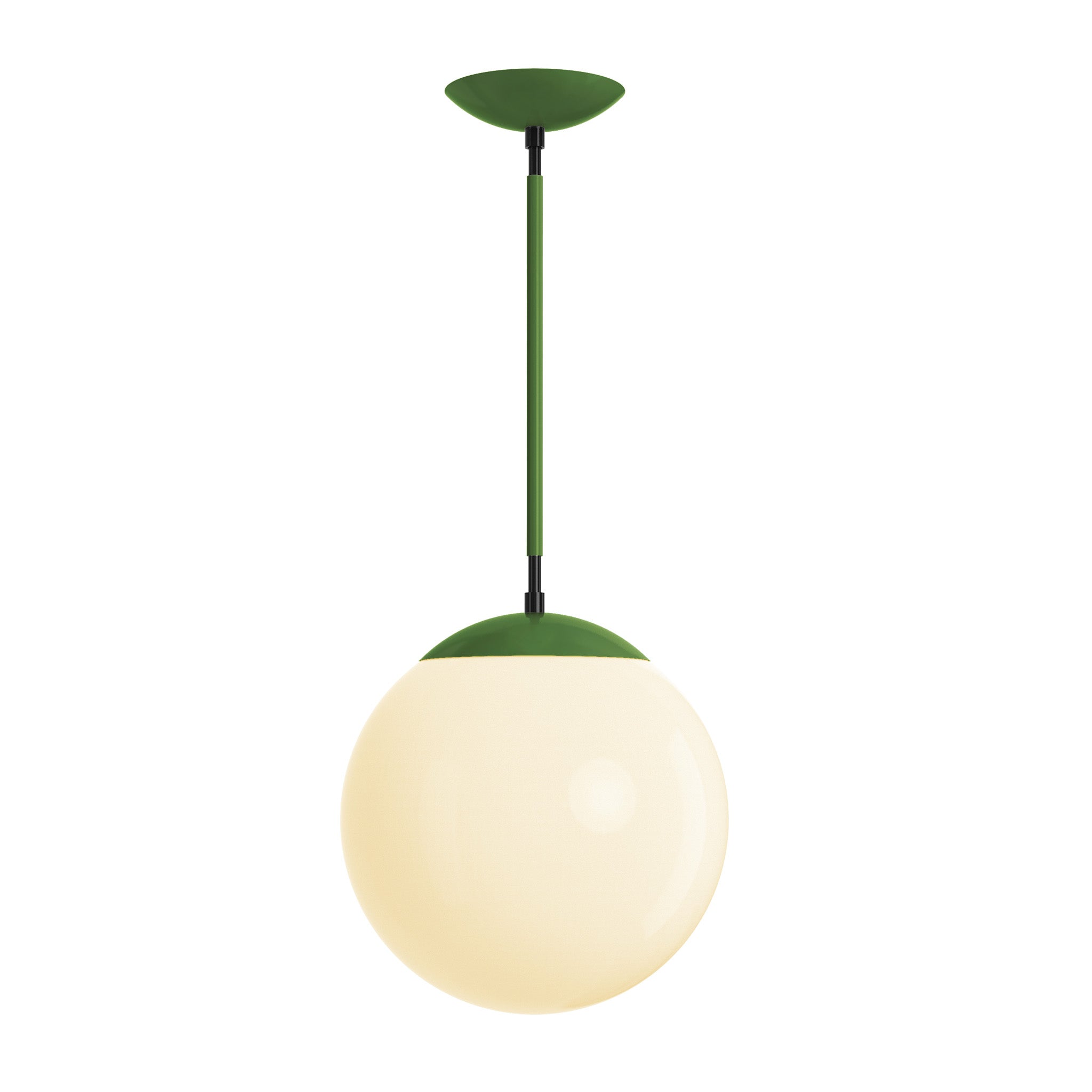 Black and python green cap globe pendant 12" dutton brown lighting
