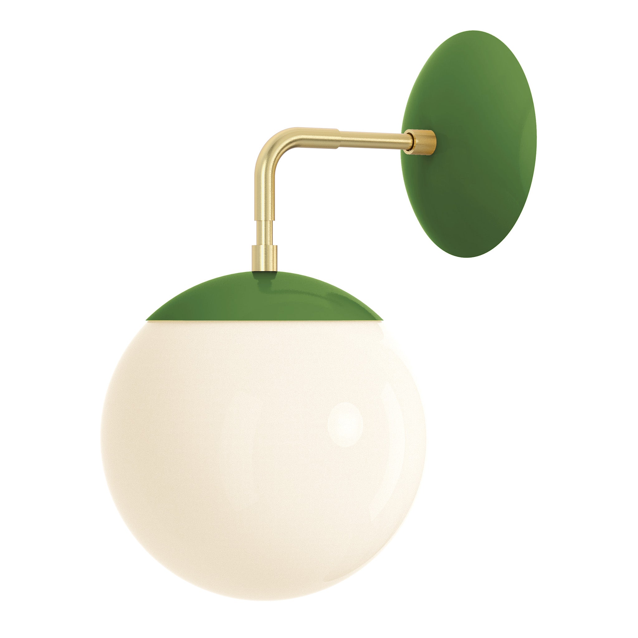 brass python green color cap sconce 8" dutton brown lighting