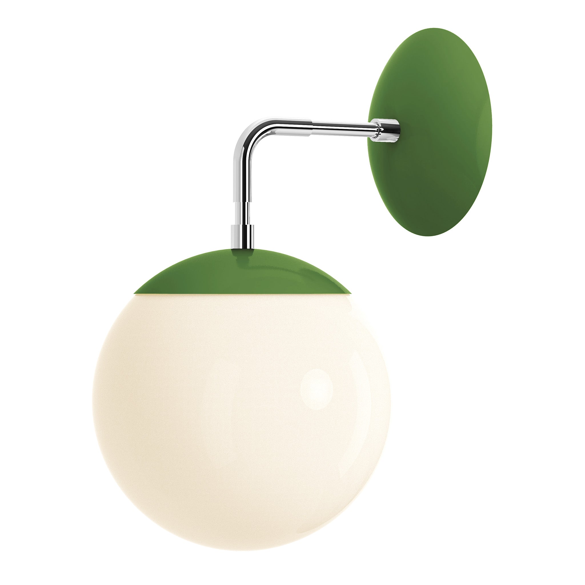 nickel python green color cap sconce 8" dutton brown lighting