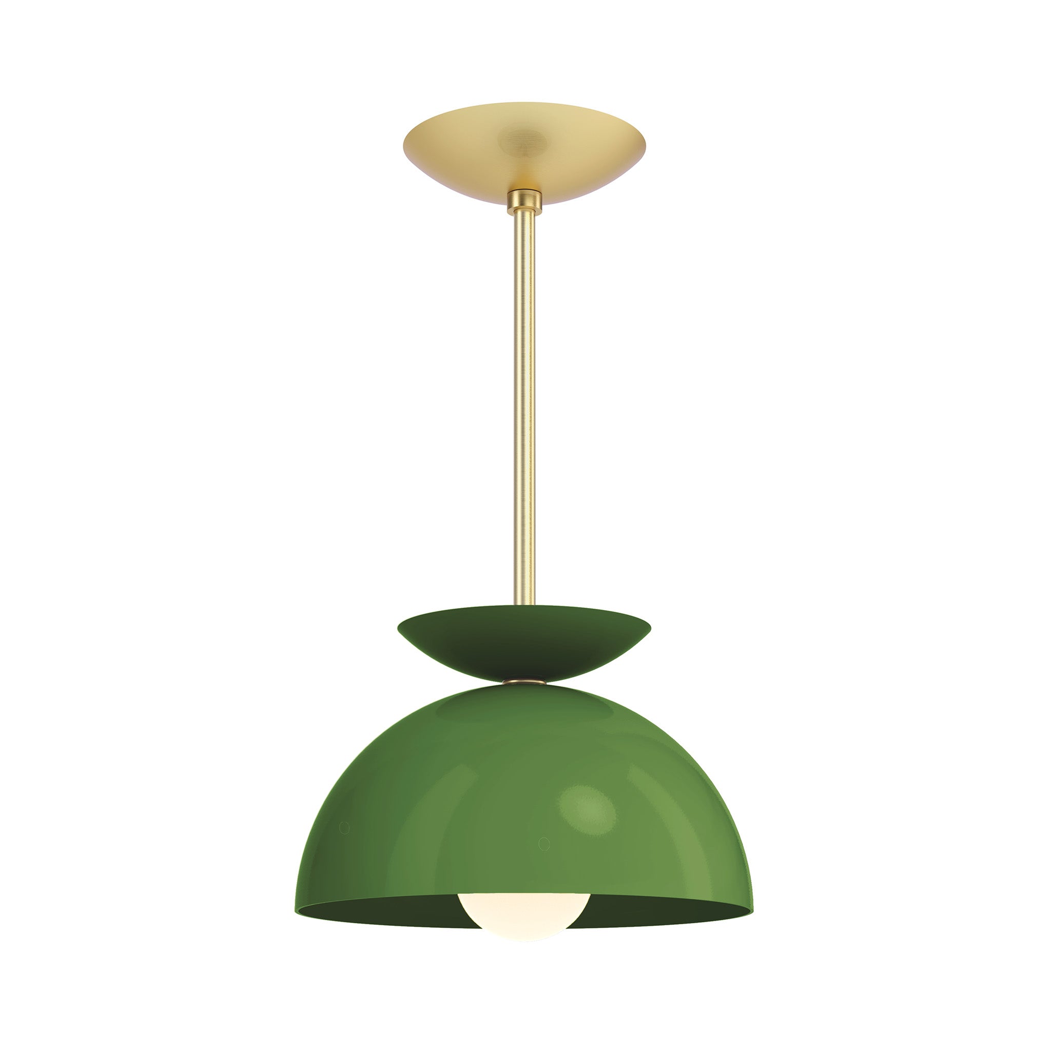 brass python green color echo pendant 10" dutton brown lighting