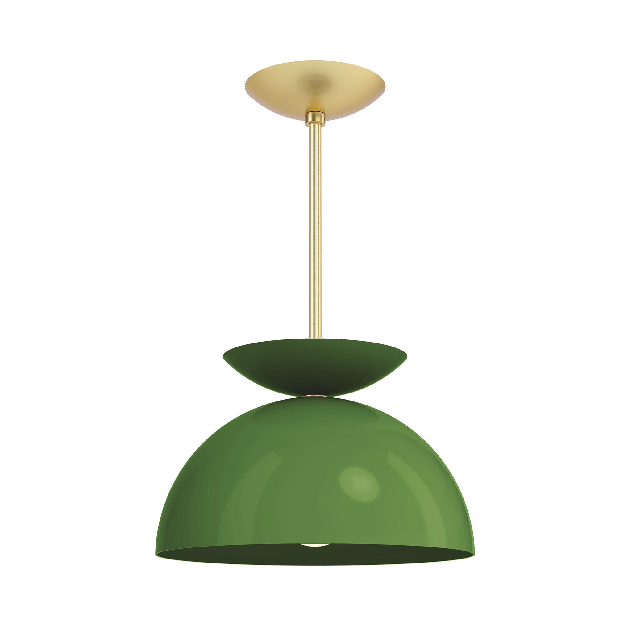brass python green color echo pendant 12" dutton brown lighting