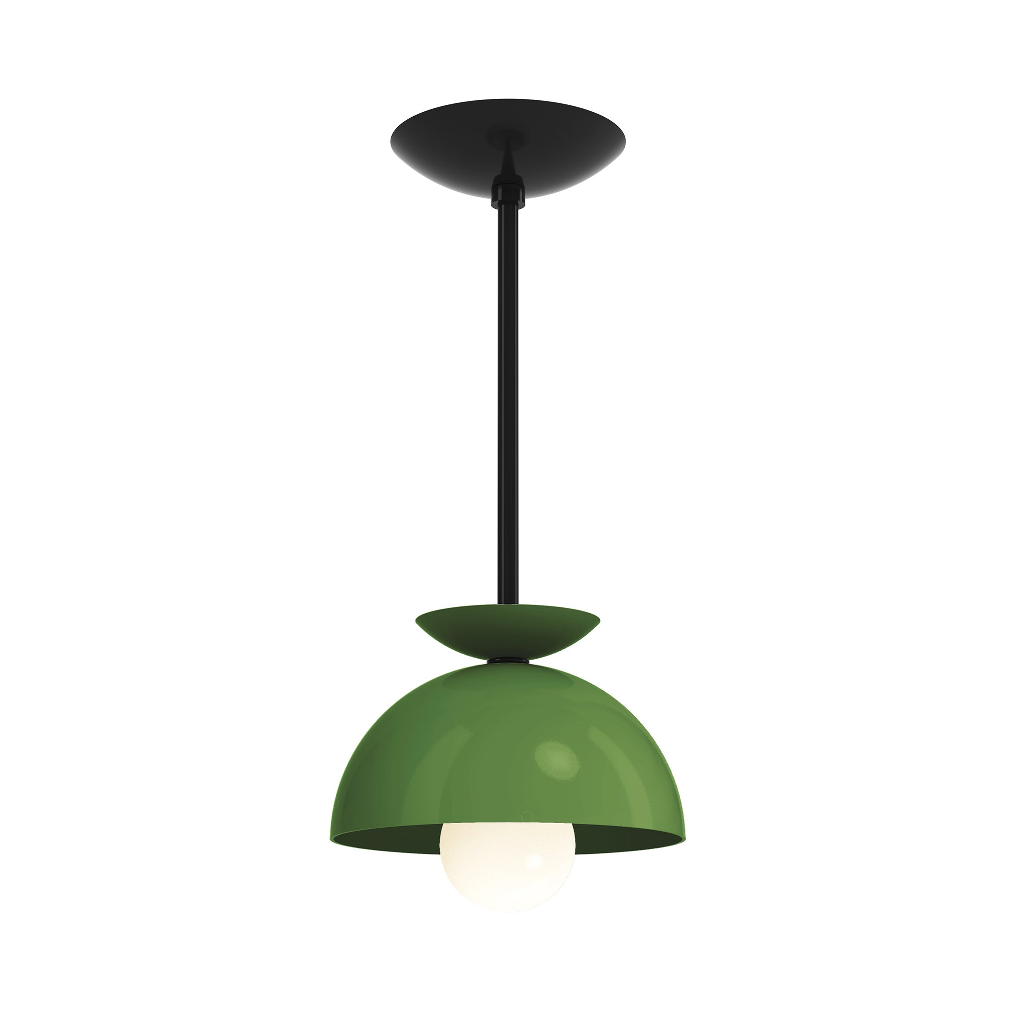 Black and python green color Echo pendant 8" Dutton Brown lighting