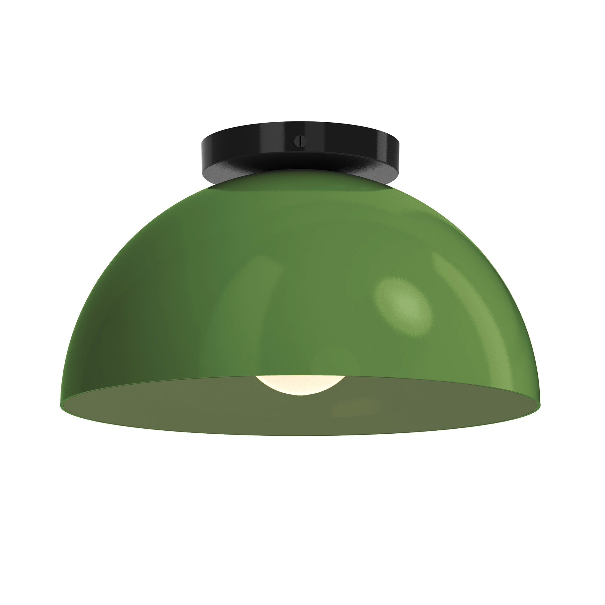 Black and python green color Hemi flush mount 12" Dutton Brown lighting