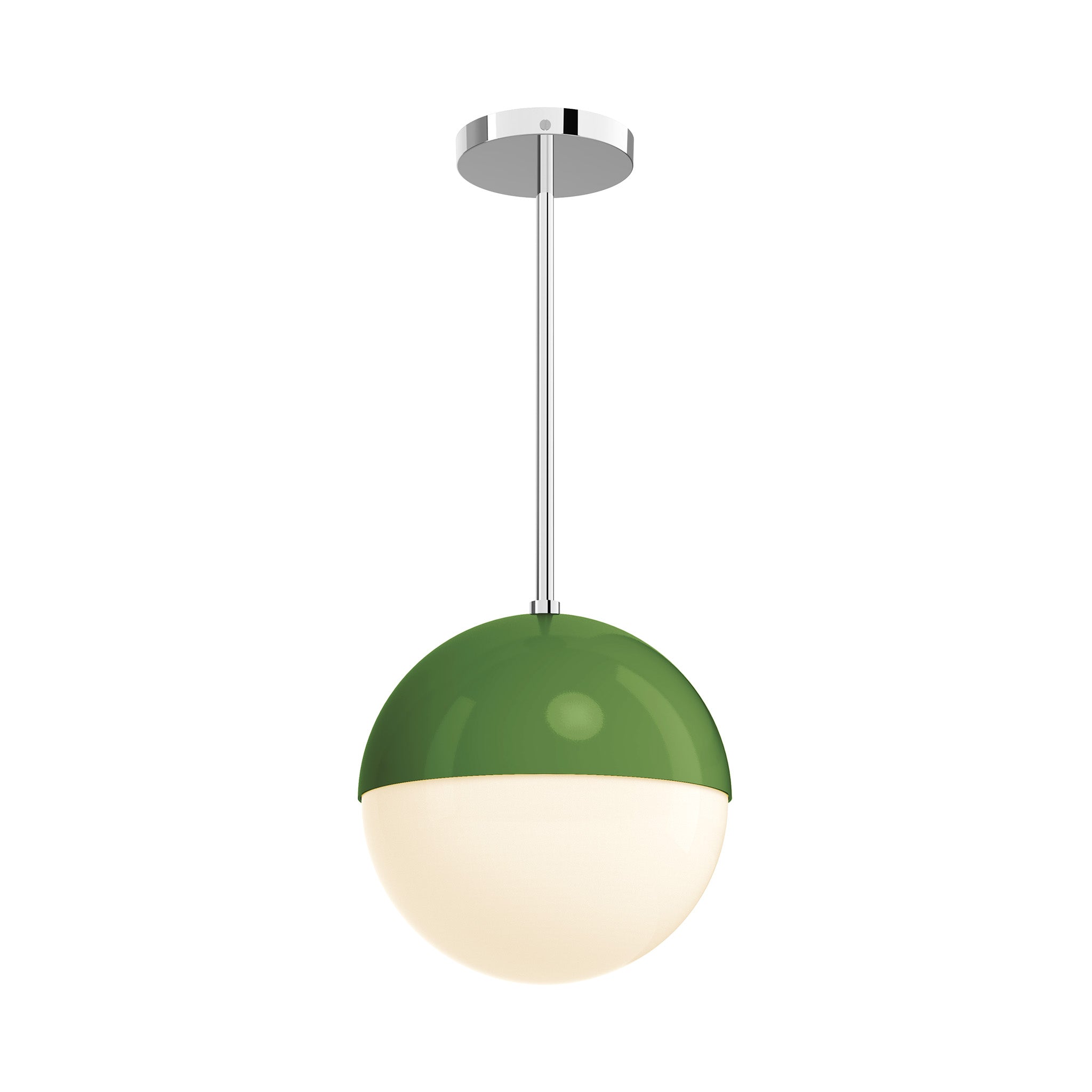 nickel and python green lure globe pendant 10 inch dutton brown lighting