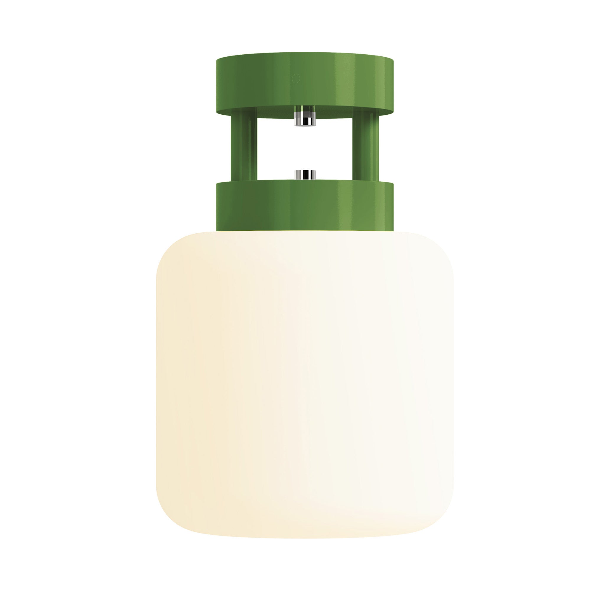 nickel python green maxo color flush mount 8" dutton brown lighting