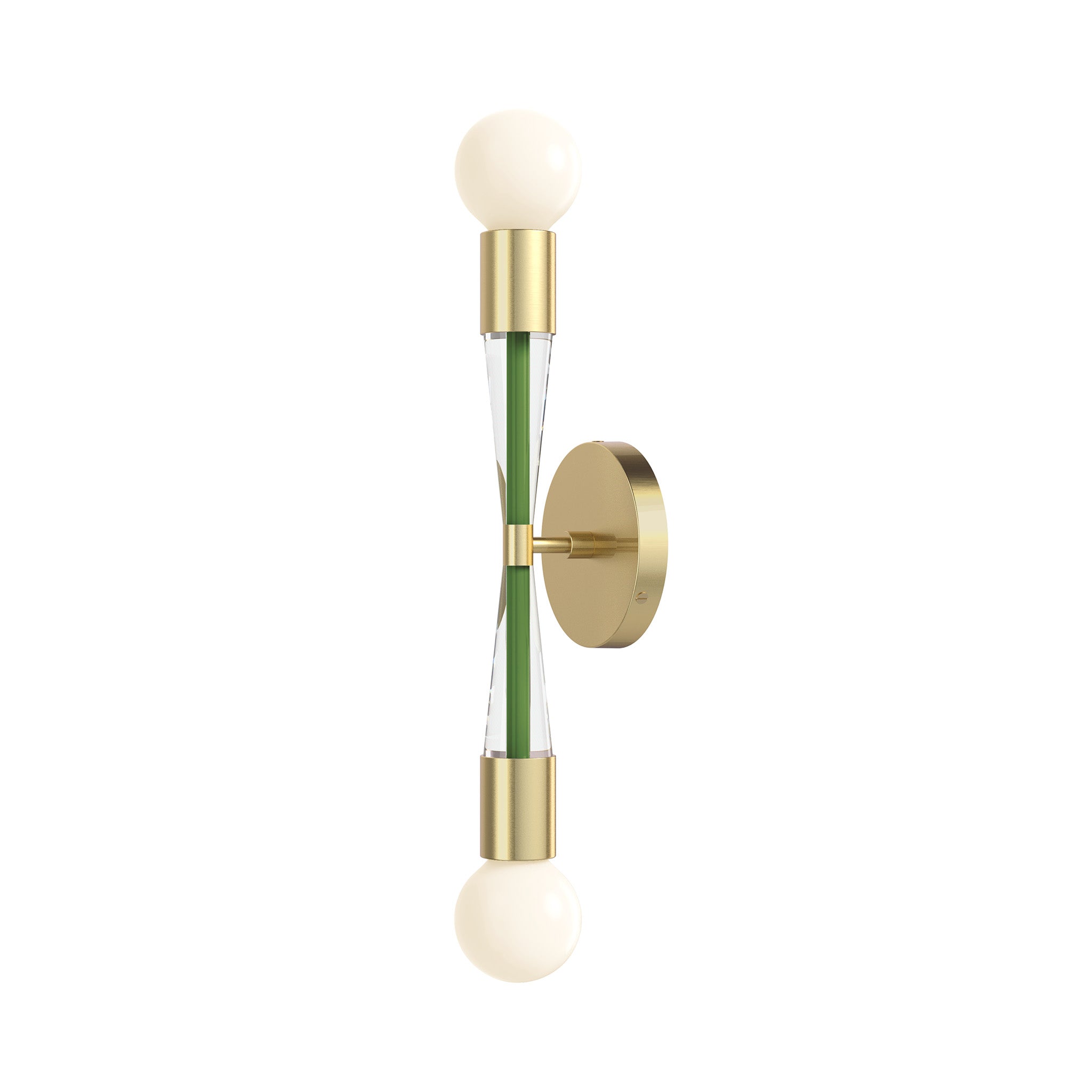 Brass and python green Phoenix sconce Dutton Brown