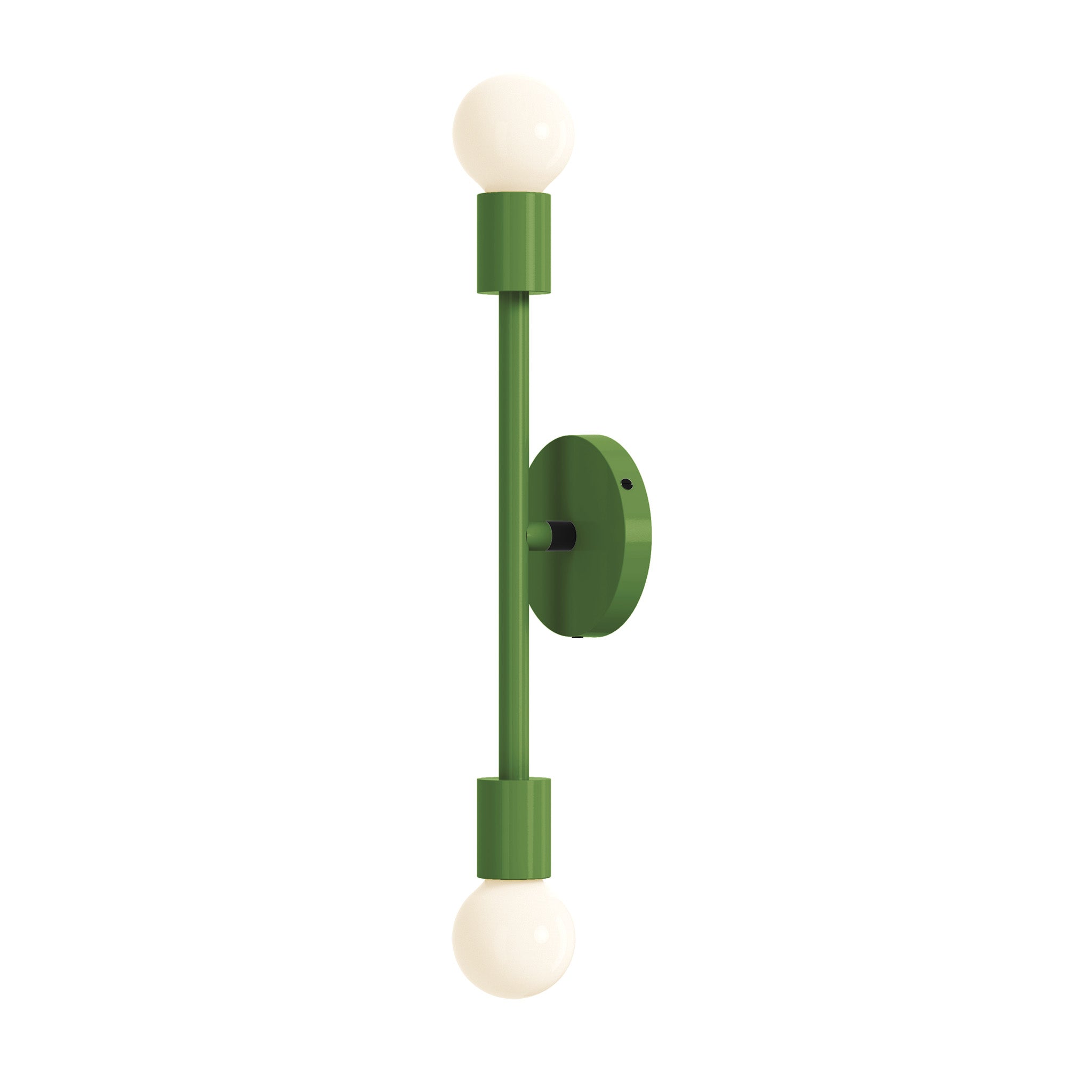 Black and python green pilot wall sconce 17" dutton brown lighting