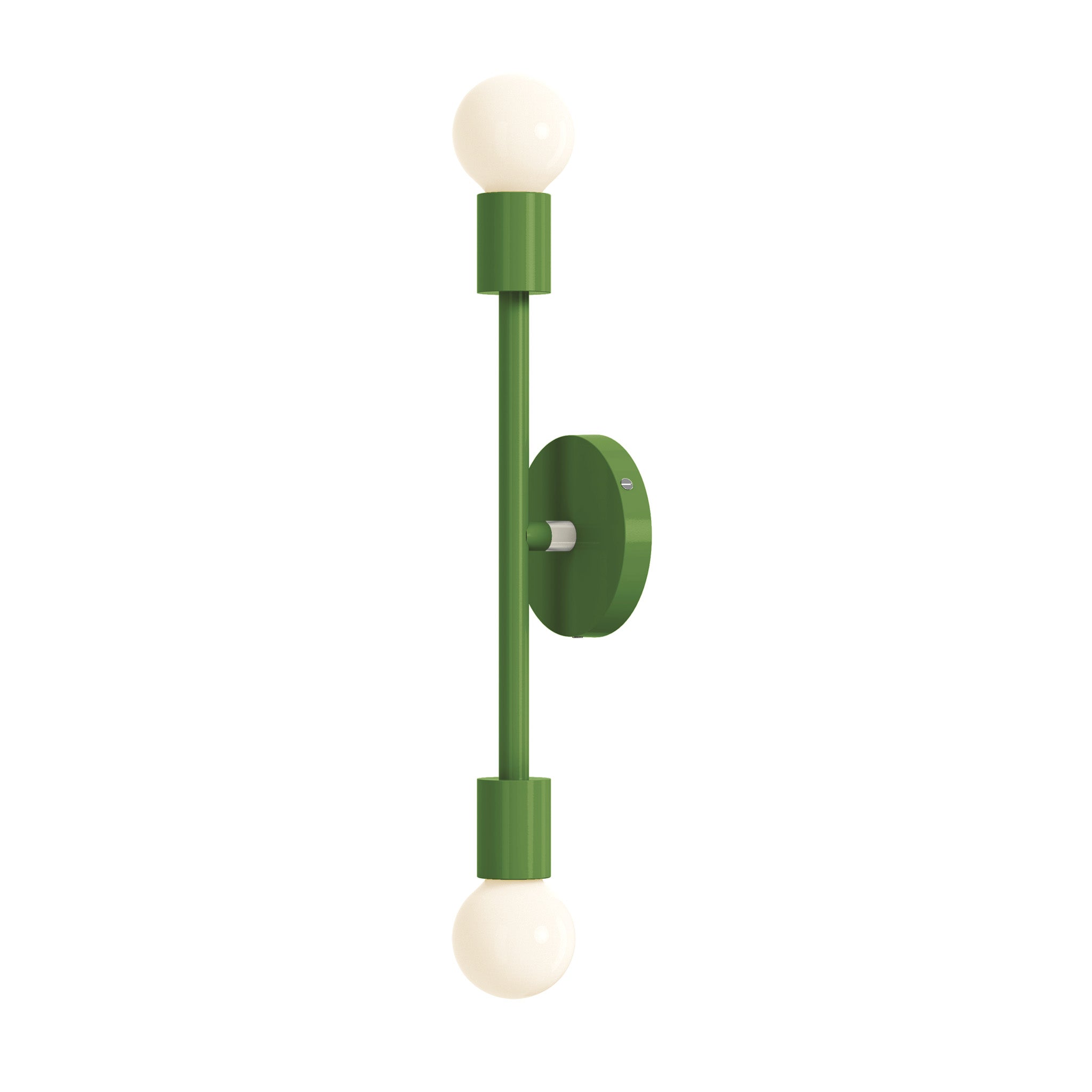 Nickel and python green pilot wall sconce 17" dutton brown lighting