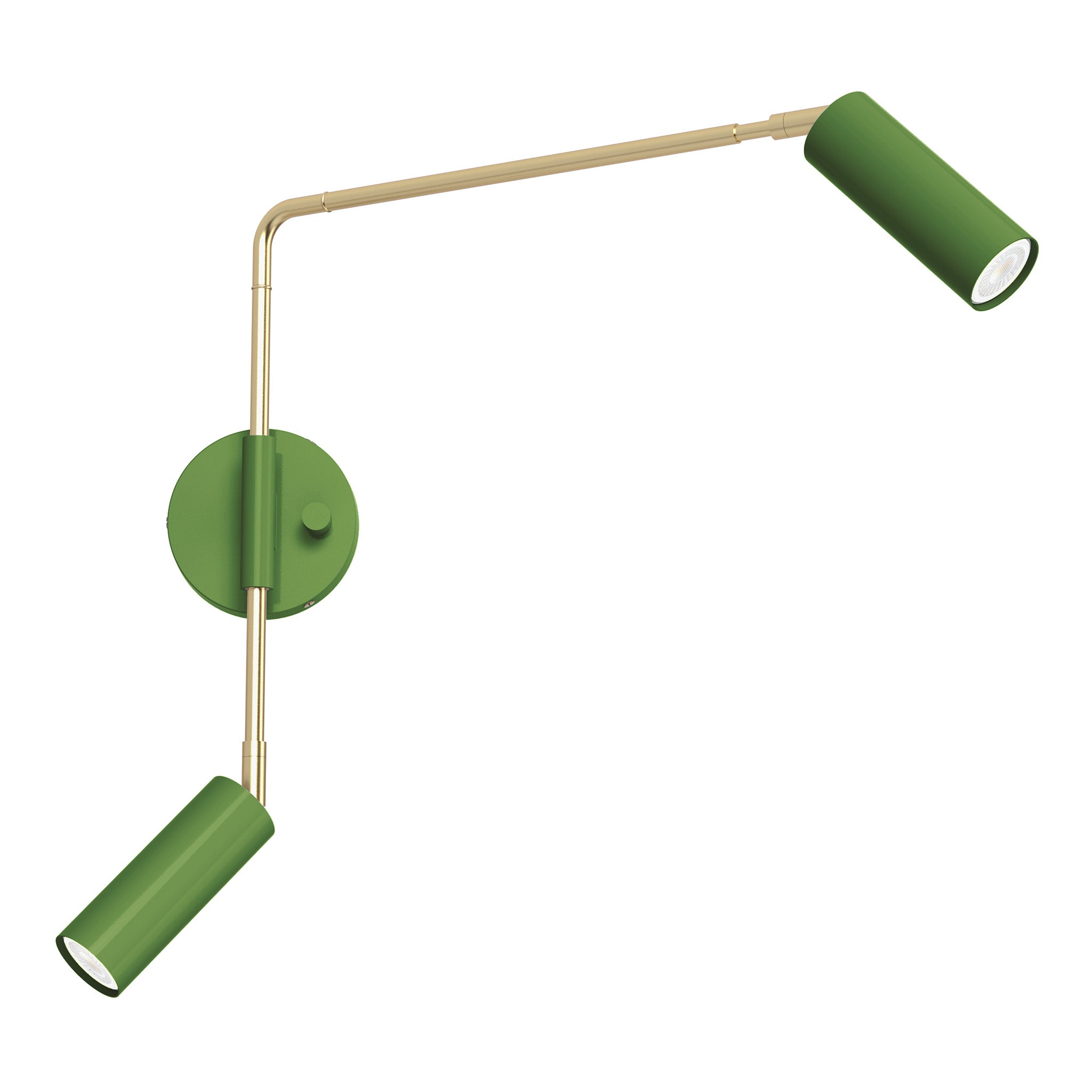 brass python green color reader double swing arm sconce dutton brown lighting