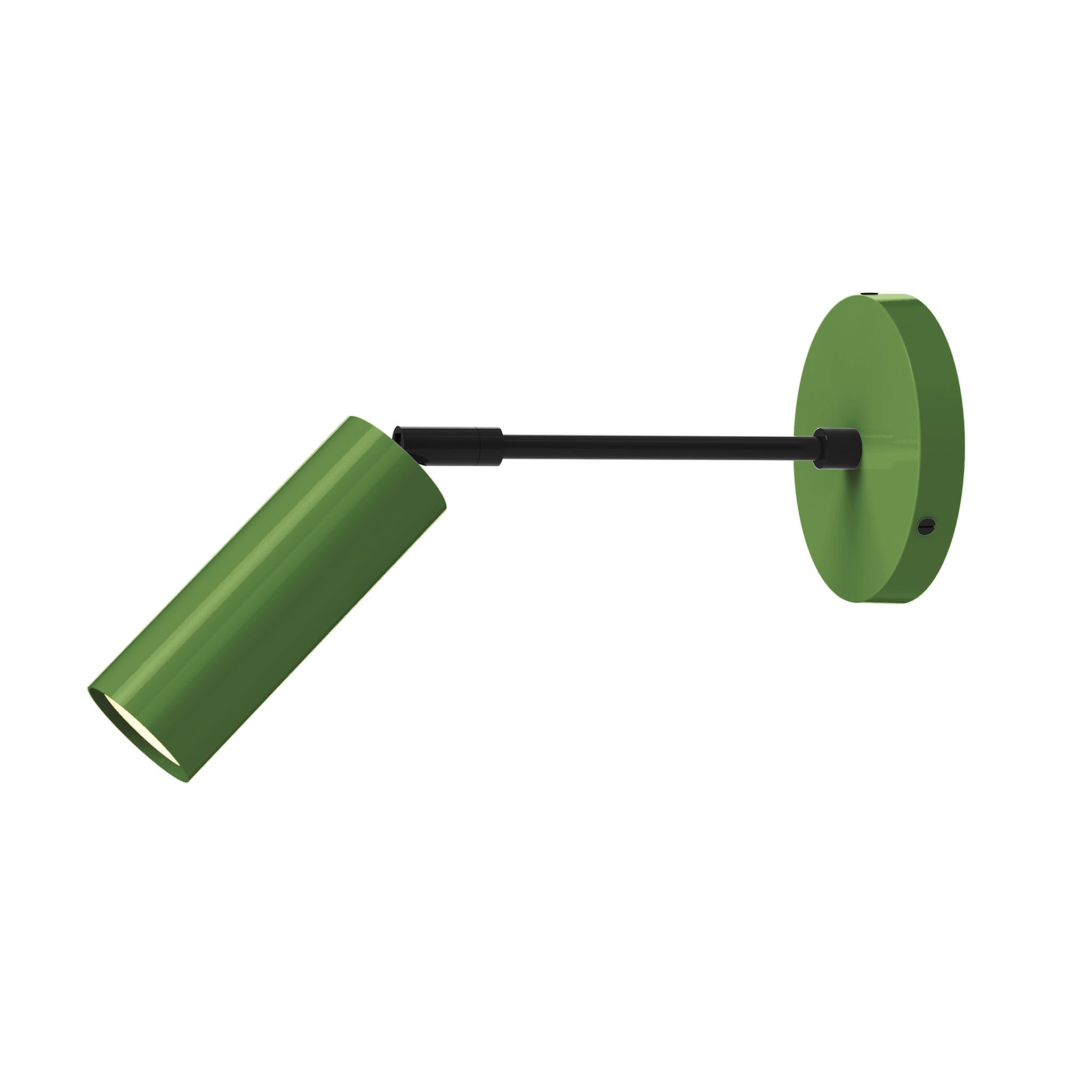 black python green color reader sconce - 6" arm dutton brown lighting