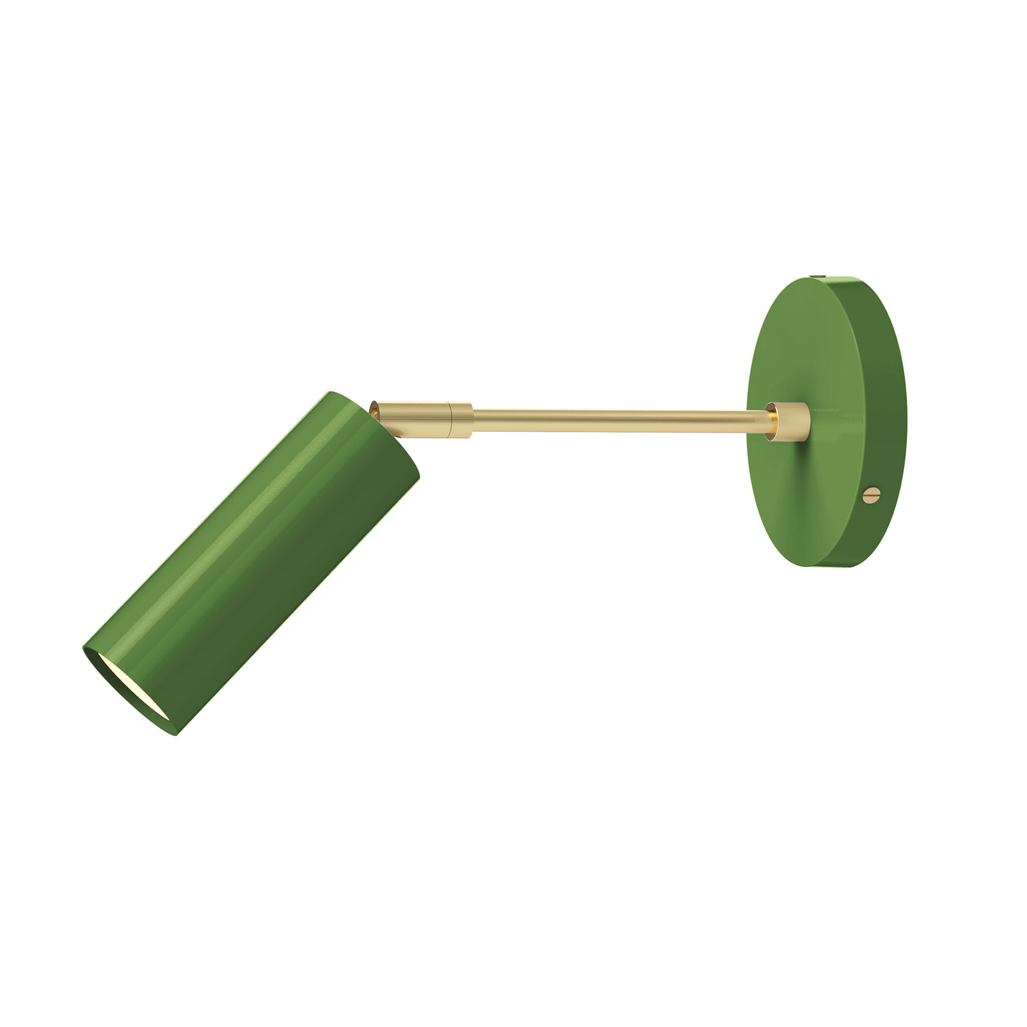 brass python green color reader sconce - 6" arm dutton brown lighting