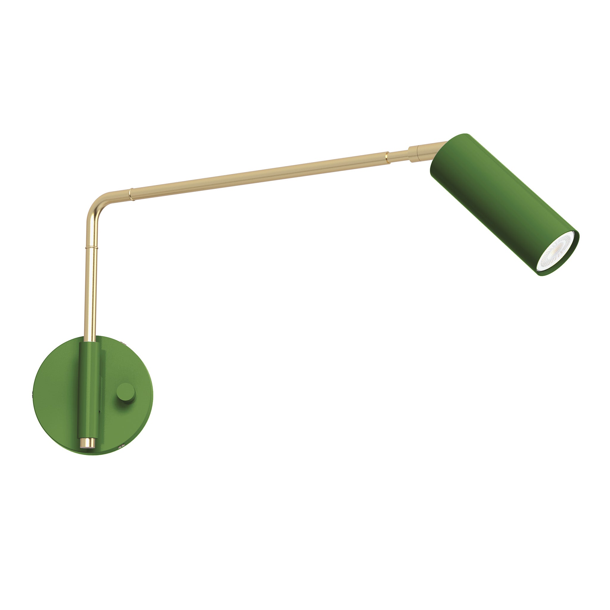 brass python green color reader swing arm sconce - 17" arm dutton brown lighting