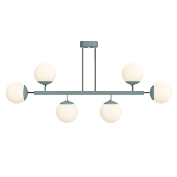 nickel and lagoon Color Axia Globe Chandelier 46" Dutton Brown lighting